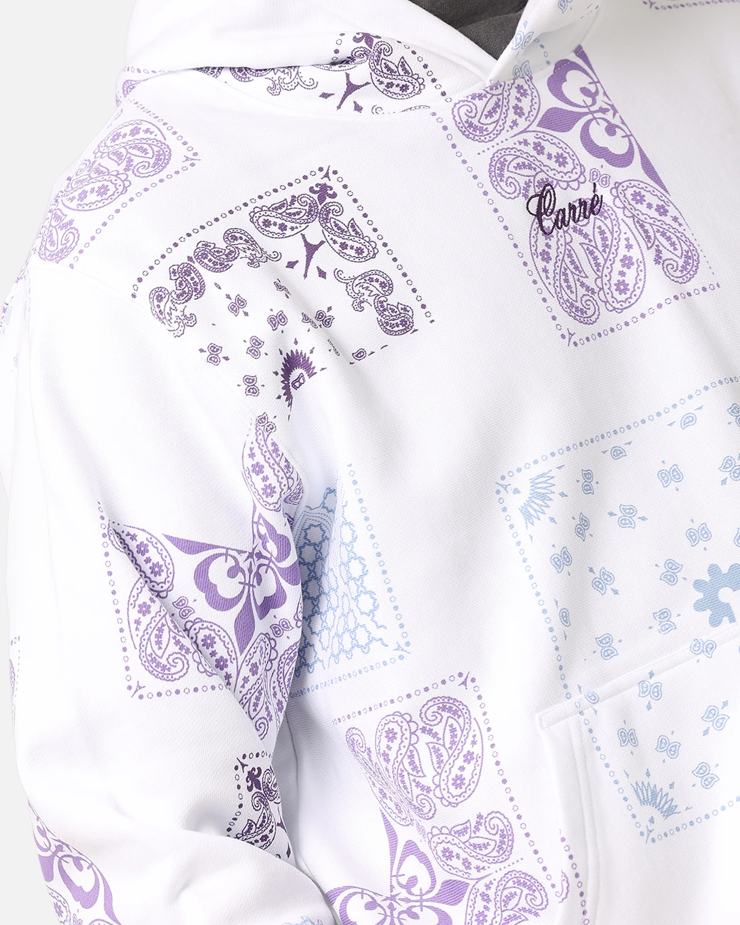 Carre Fragment Paisley Hoodie White - Image 6