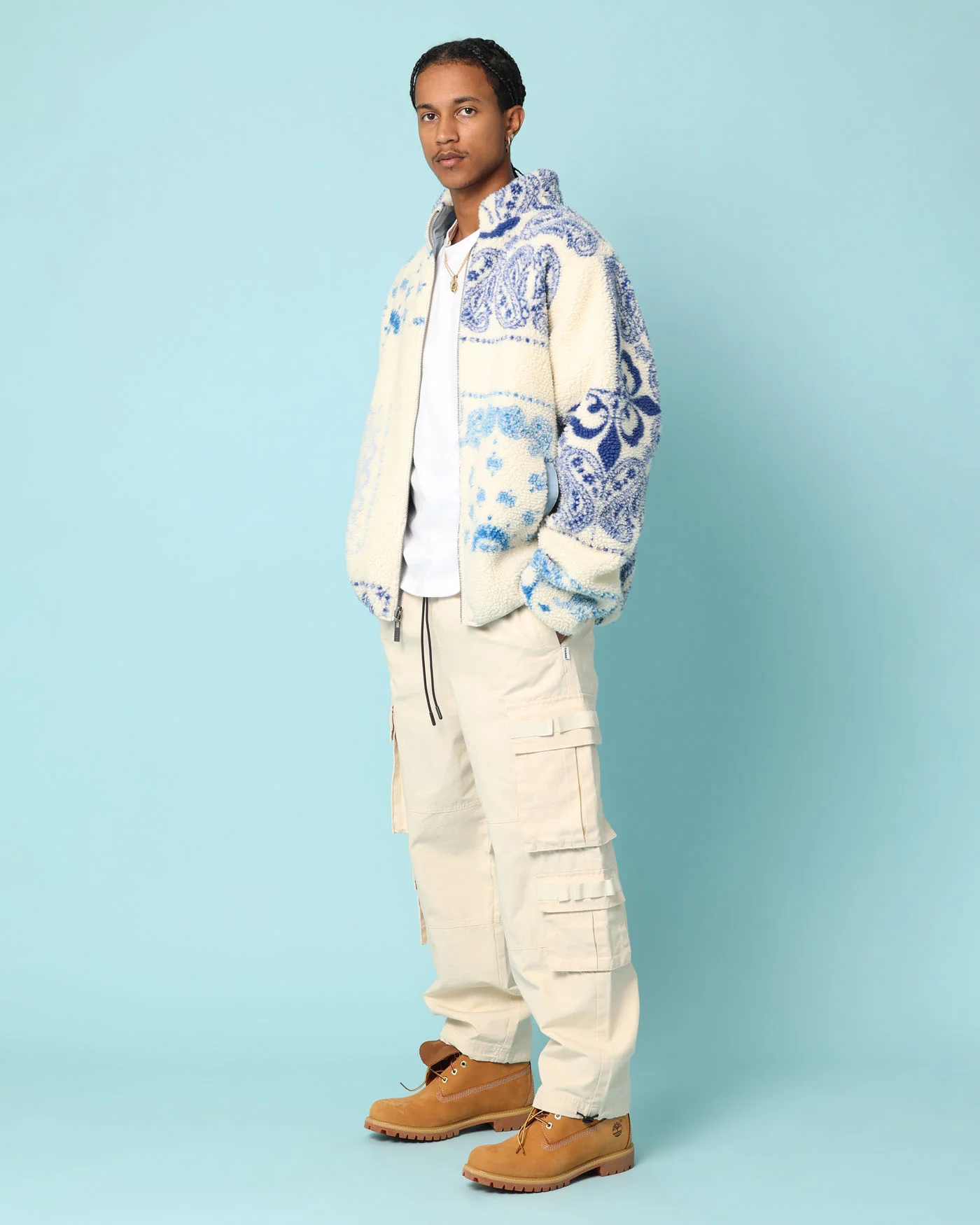 Carré Fragment Reversible Jacket Light Blue Denim - Image 2