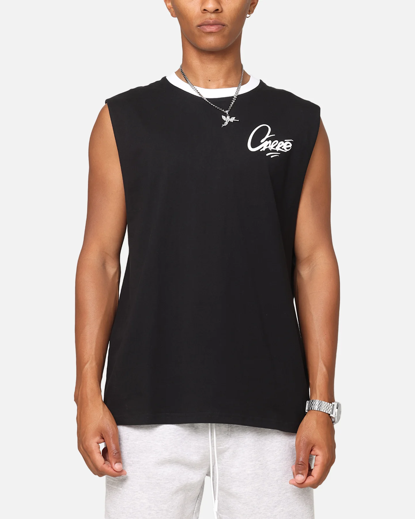 Carre Graffiti Muscle T-Shirt Black - Image 2