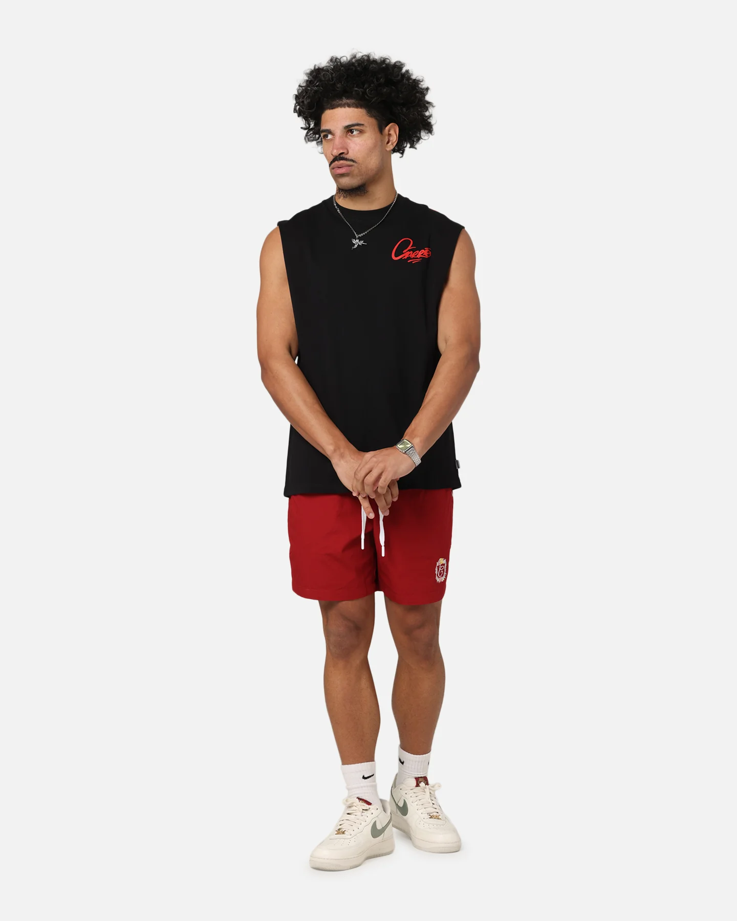 Carre Graffiti Muscle T-Shirt Black/Red - Image 4