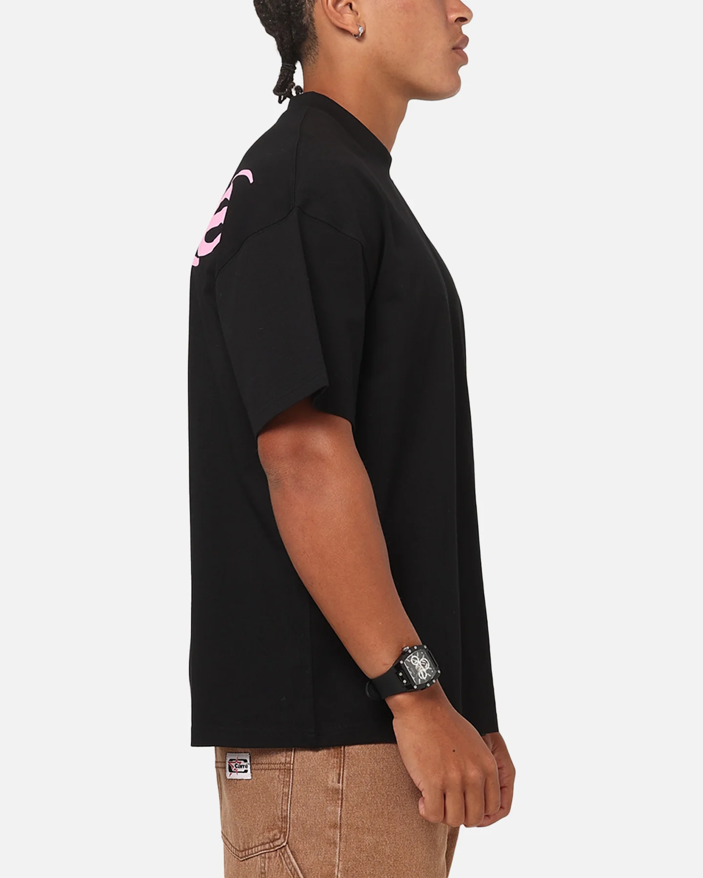 Carre Graffiti T-Shirt Black/Pink - Image 5