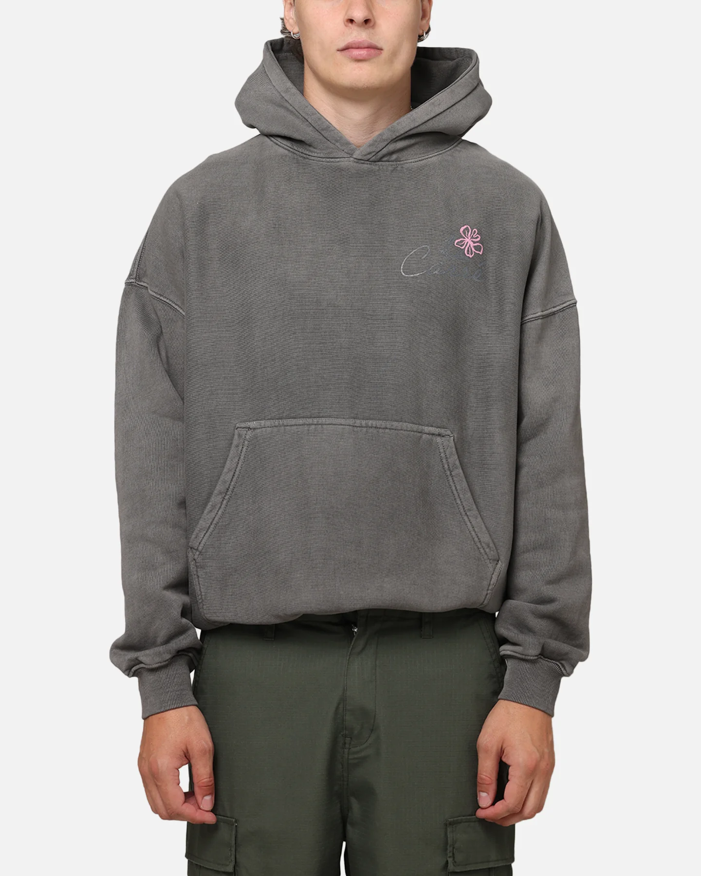Carre Hand Picked Hoodie Washed Charcoal - Image 2