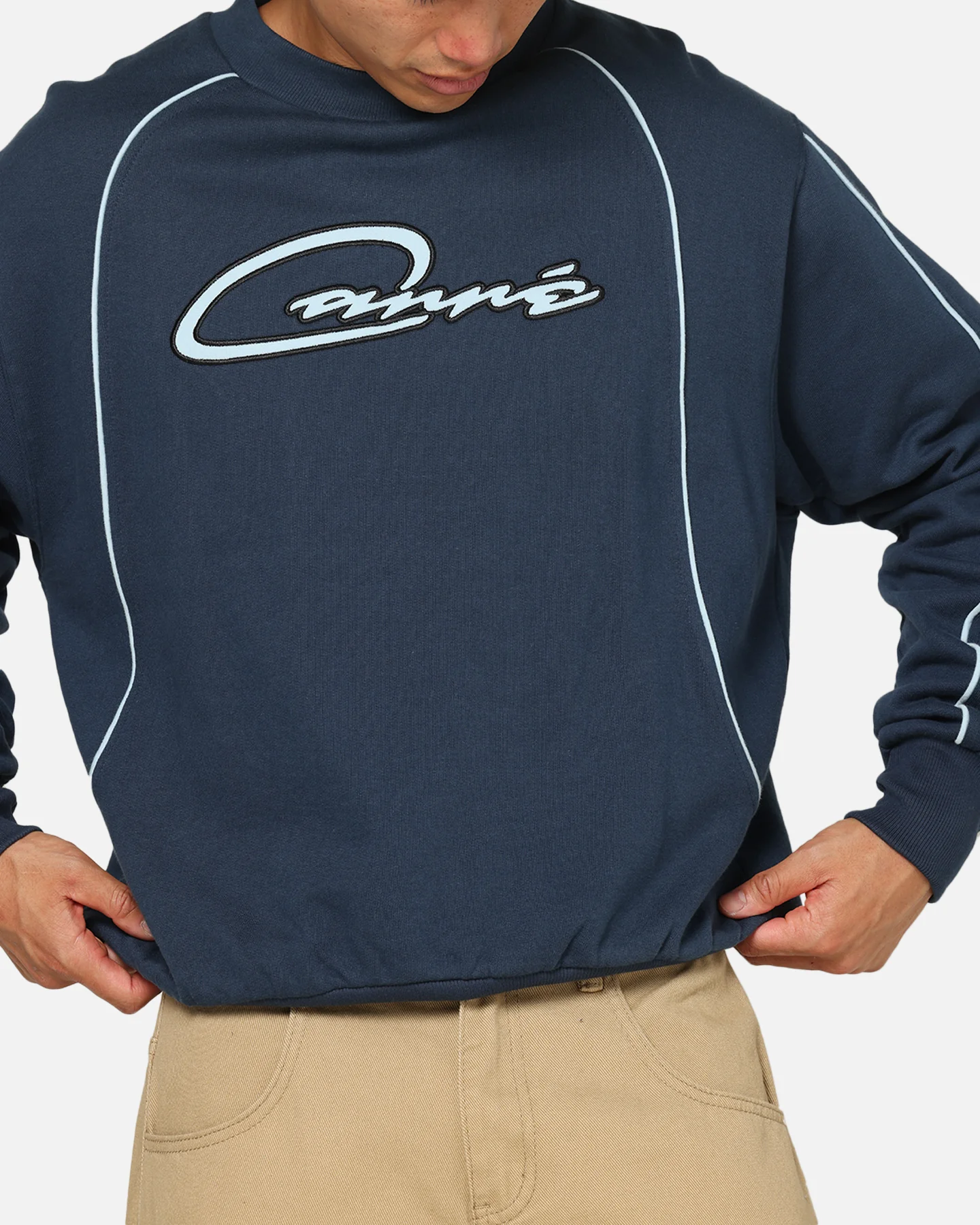 Carre International Star Crewneck Navy - Image 7