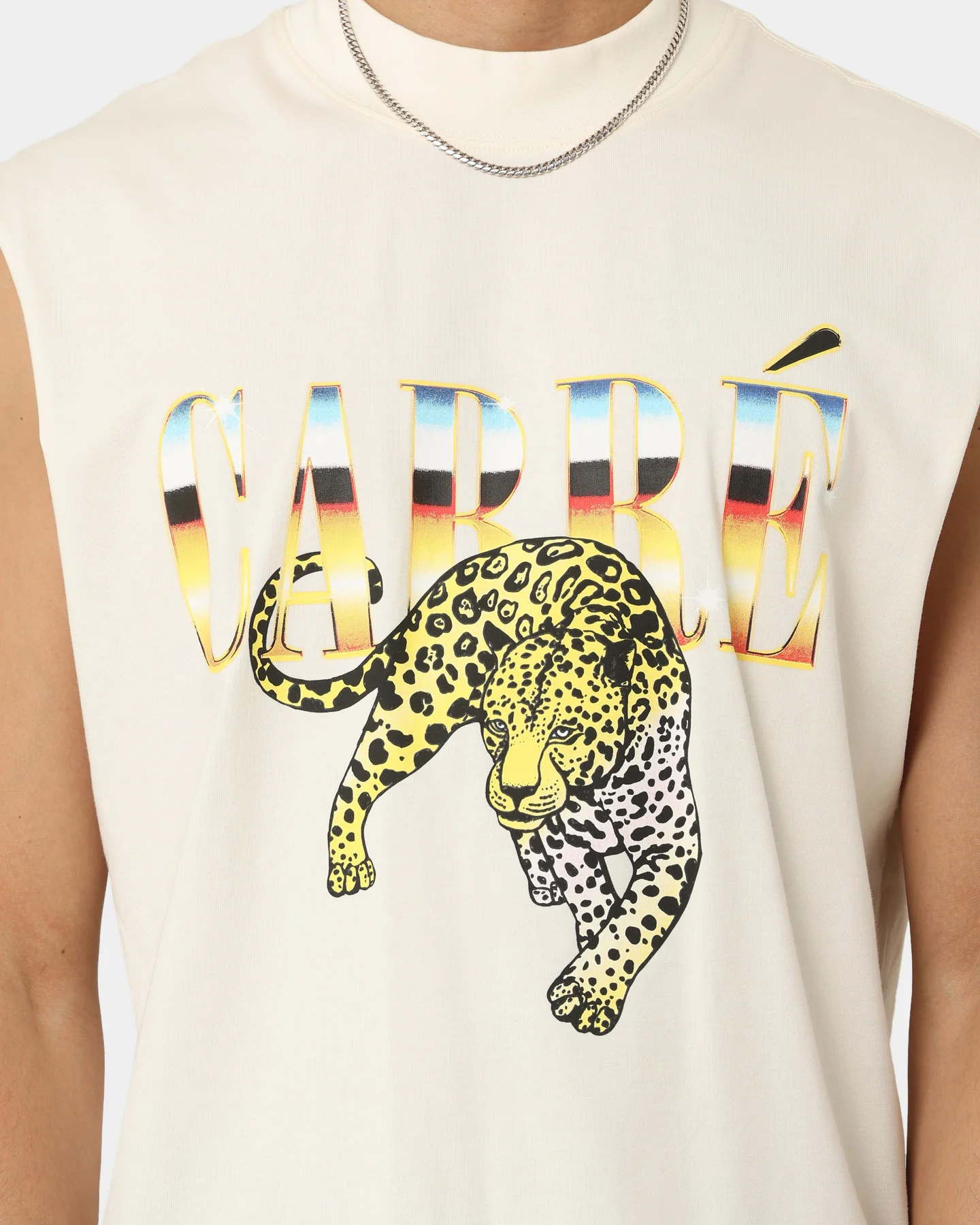Carré Leo Retro Muscle T-Shirt White - Image 3