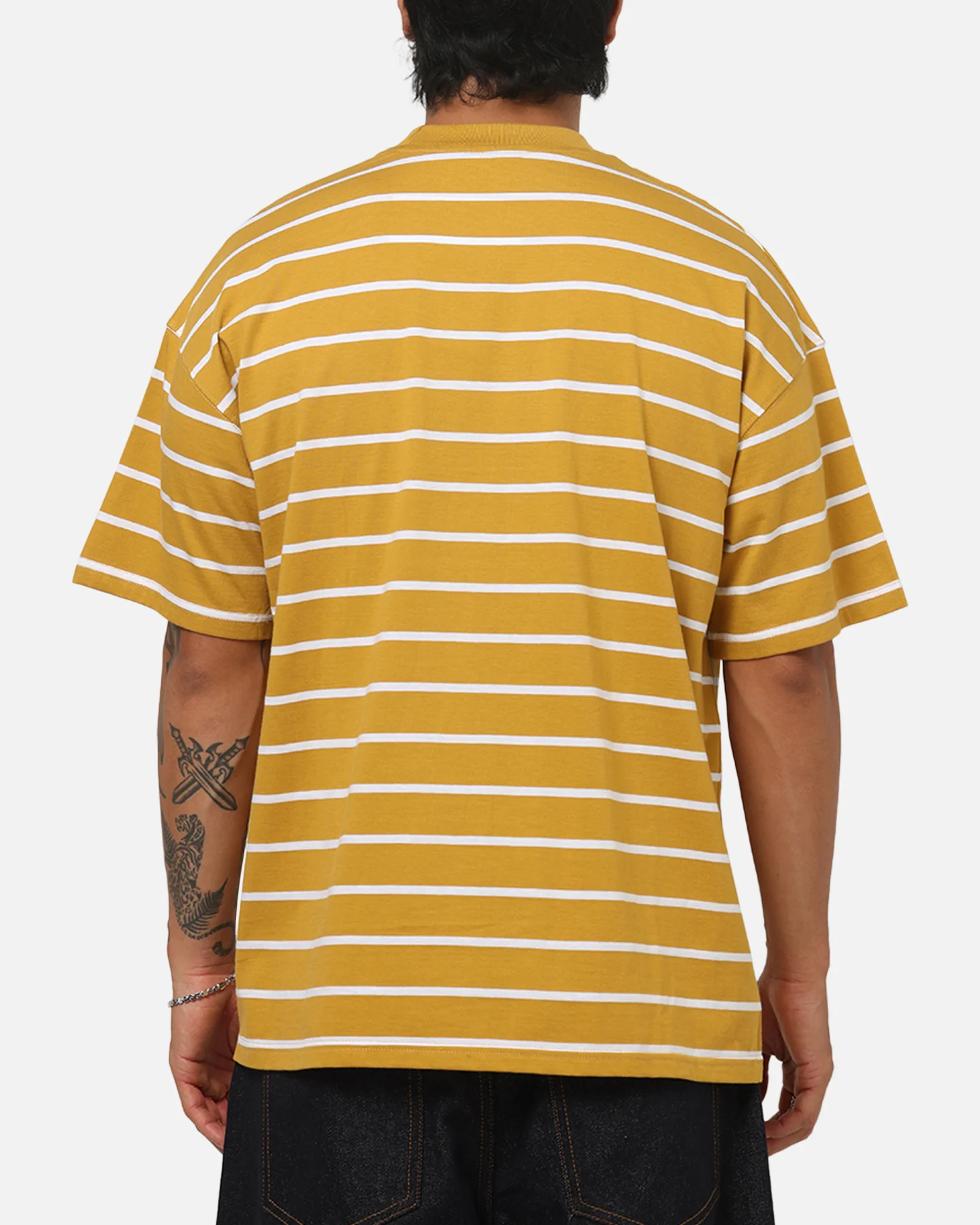 Carre Lineup T-Shirt Mustard Stripe - Image 3