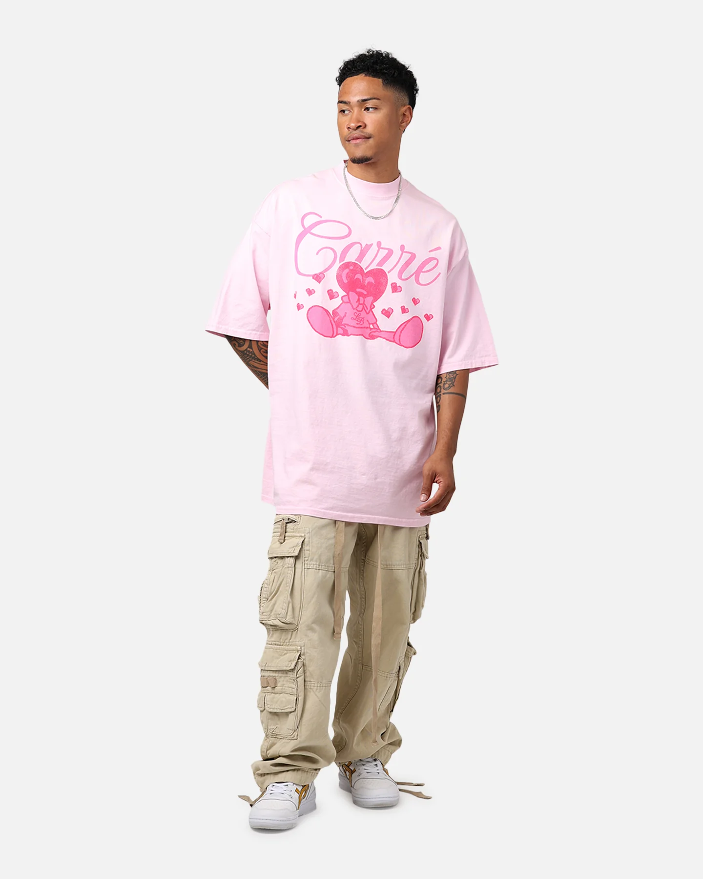 Carre Lover Boy Mock T-Shirt Pink - Image 3