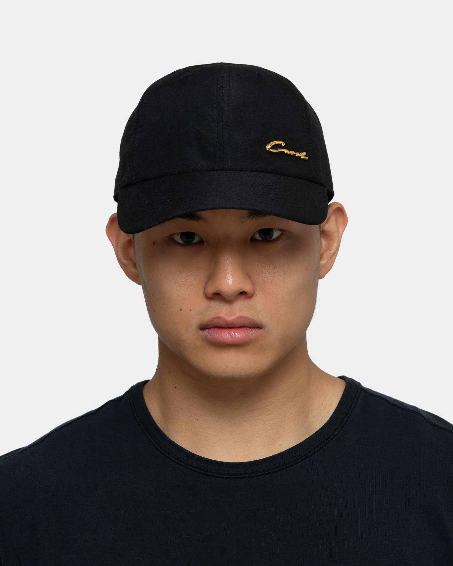 Carré Men's Scripted Metal Badge Classique Strapback Black/Gold - Image 2