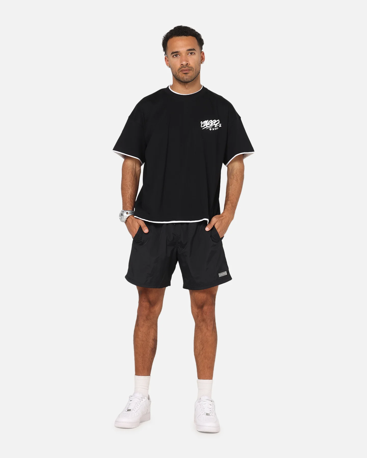 Carre Motion Layered T-Shirt Black/White - Image 2