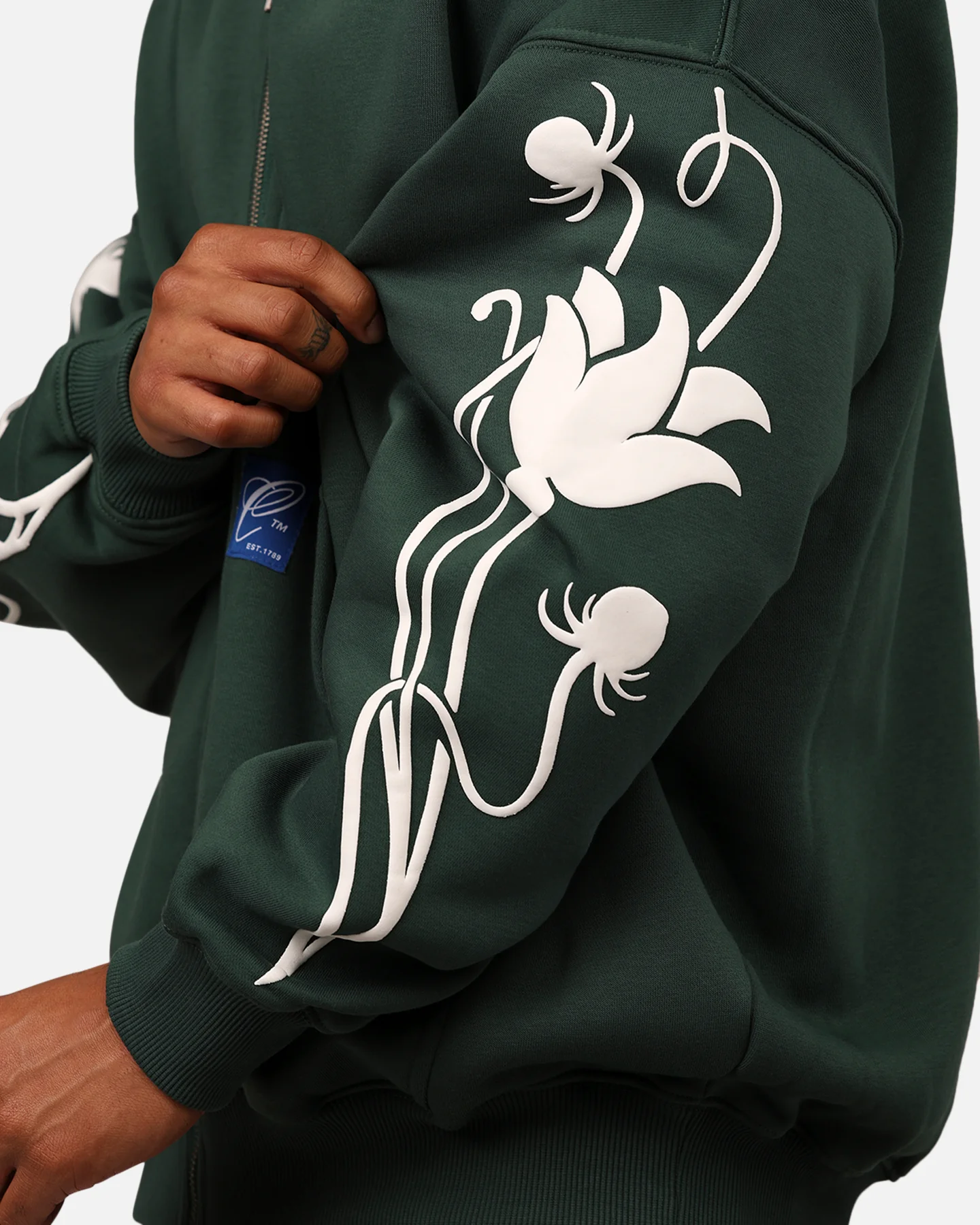 Carre Nouveau Fill Zip Hoodie Green - Image 6