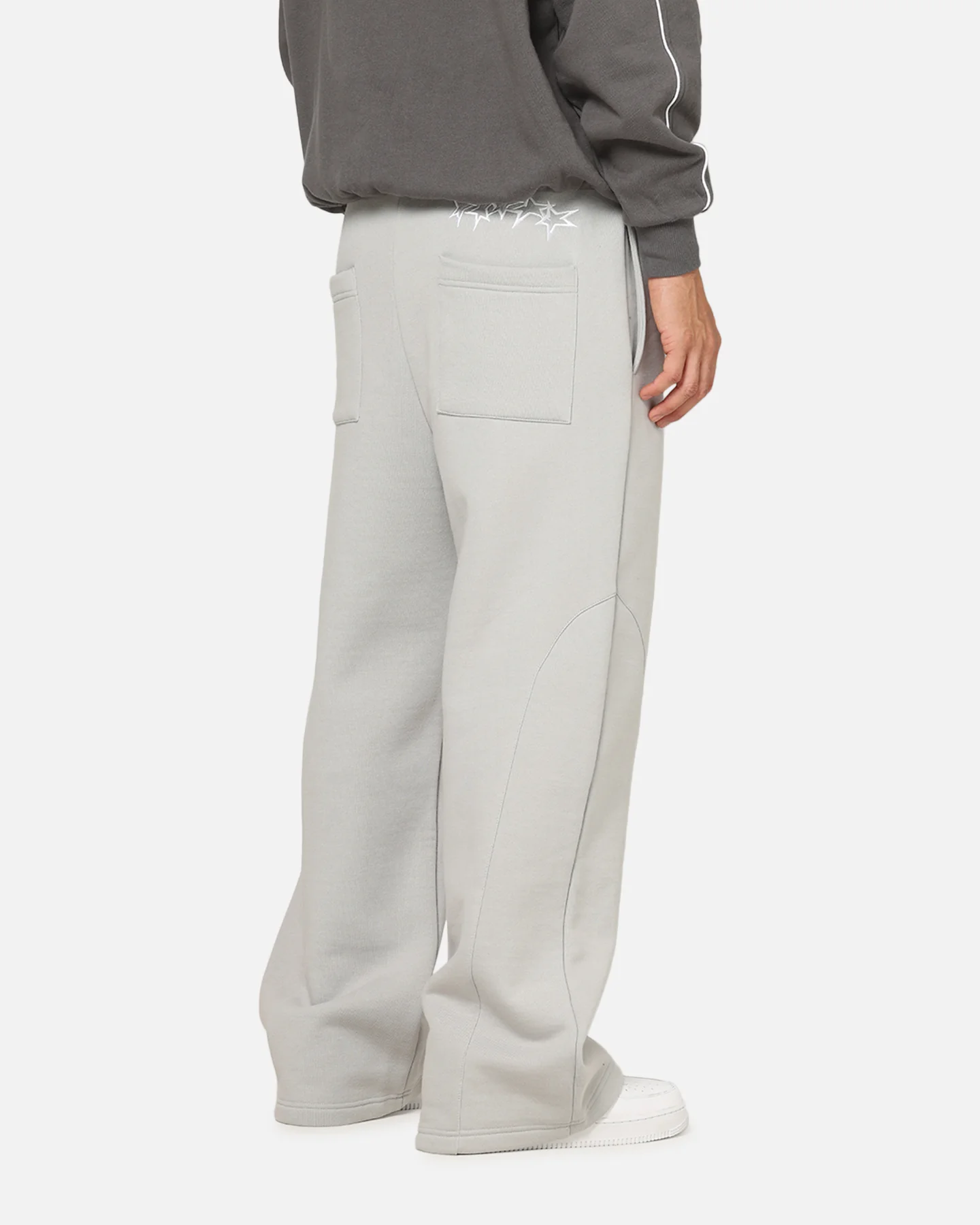 Carre Off Grid Panelled Trackpants Light Grey - Image 6