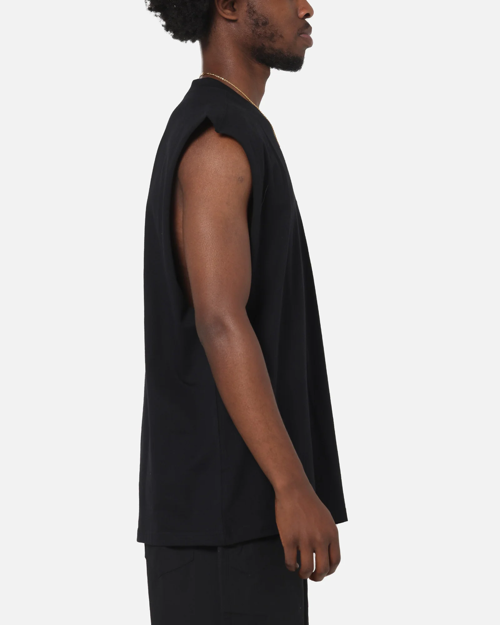 Carre Pocket Muscle T-Shirt Black - Image 4