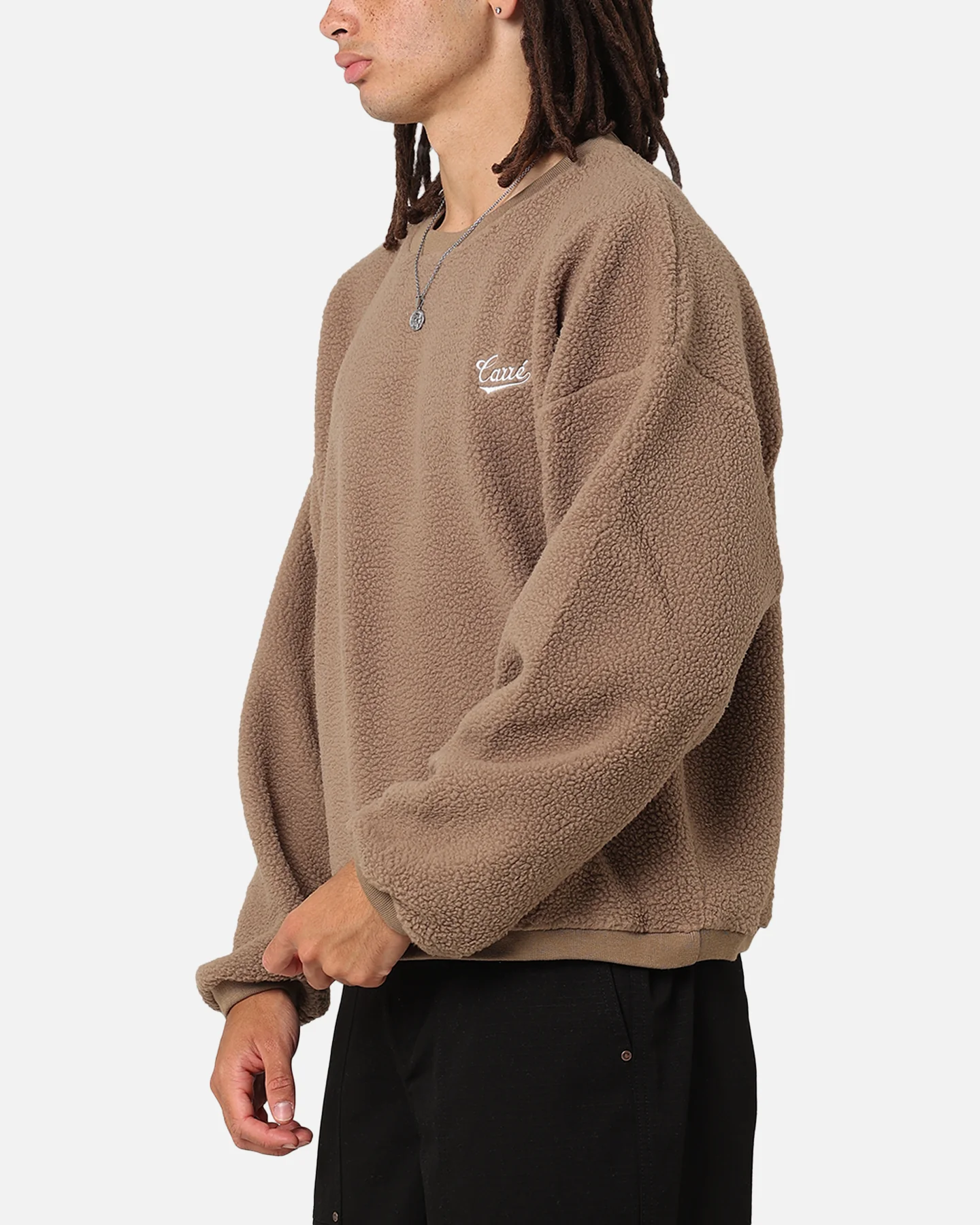 Carre Polar Fleece Crewneck Brown - Image 5