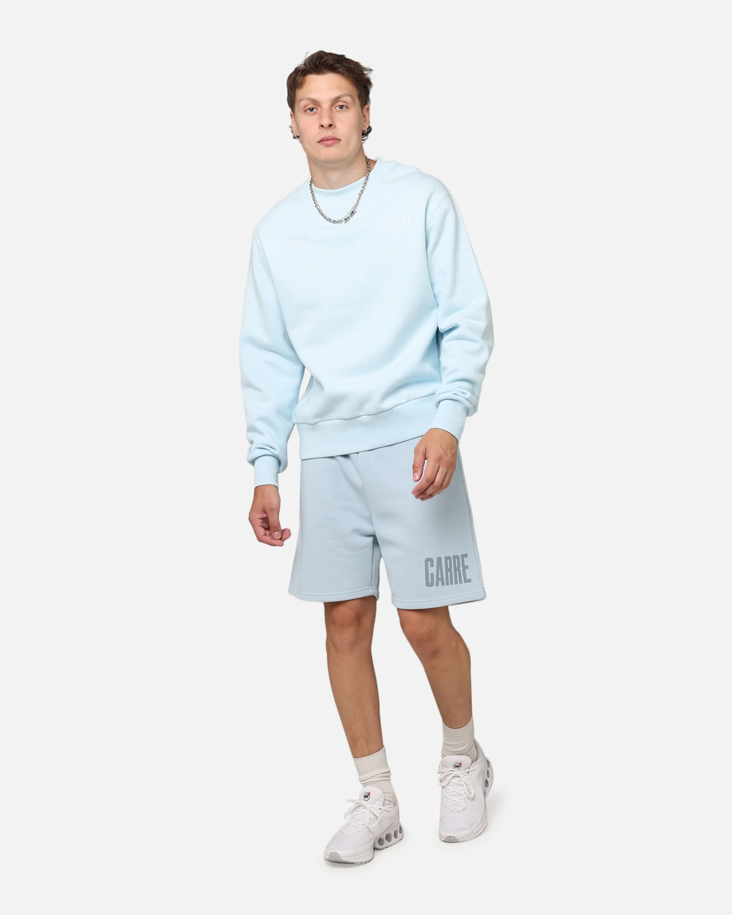 Carre Premium Essentials Sweat Shorts Baby Blue - Image 2