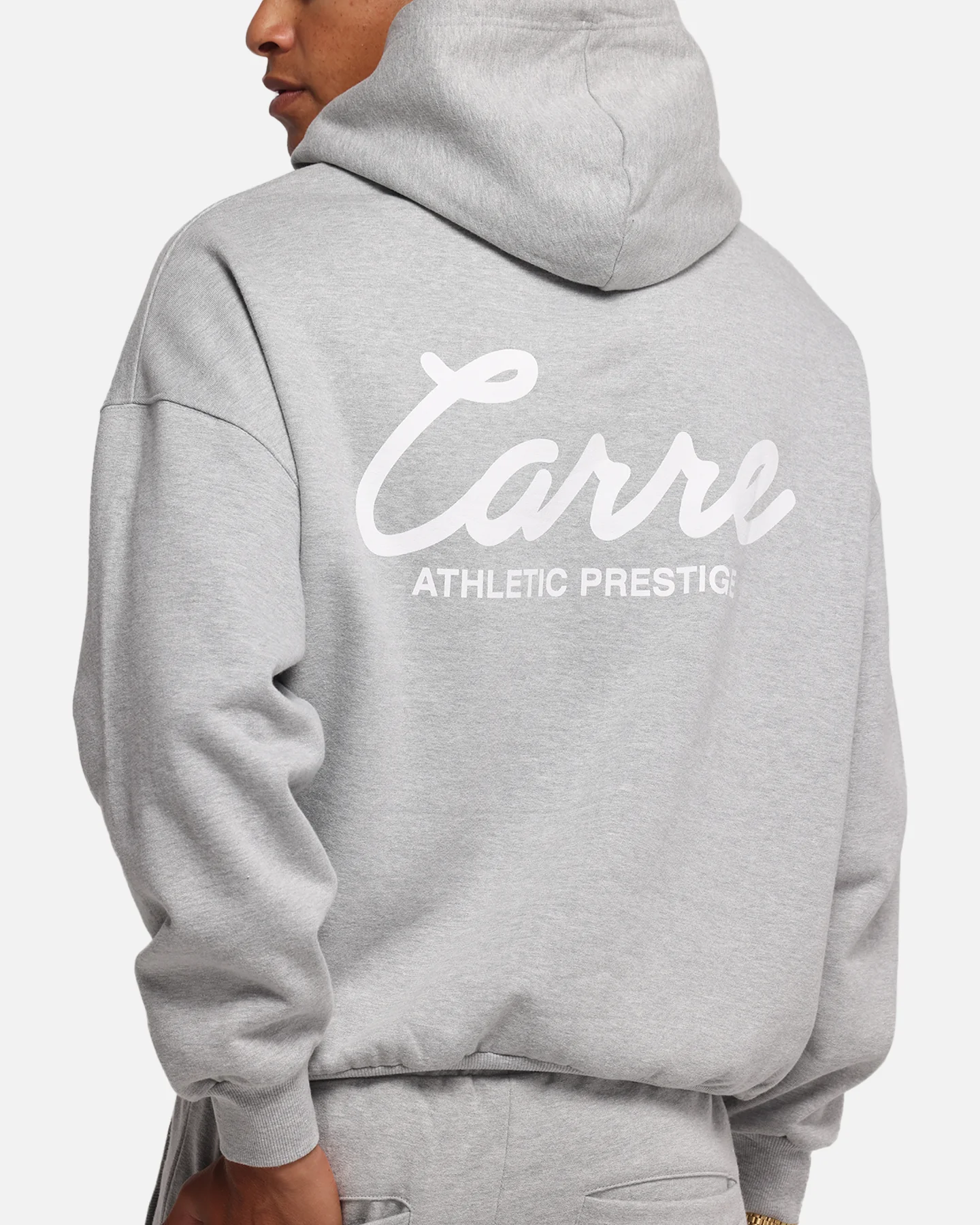 Carre Prestige Script Hoodie Grey Marle - Image 7