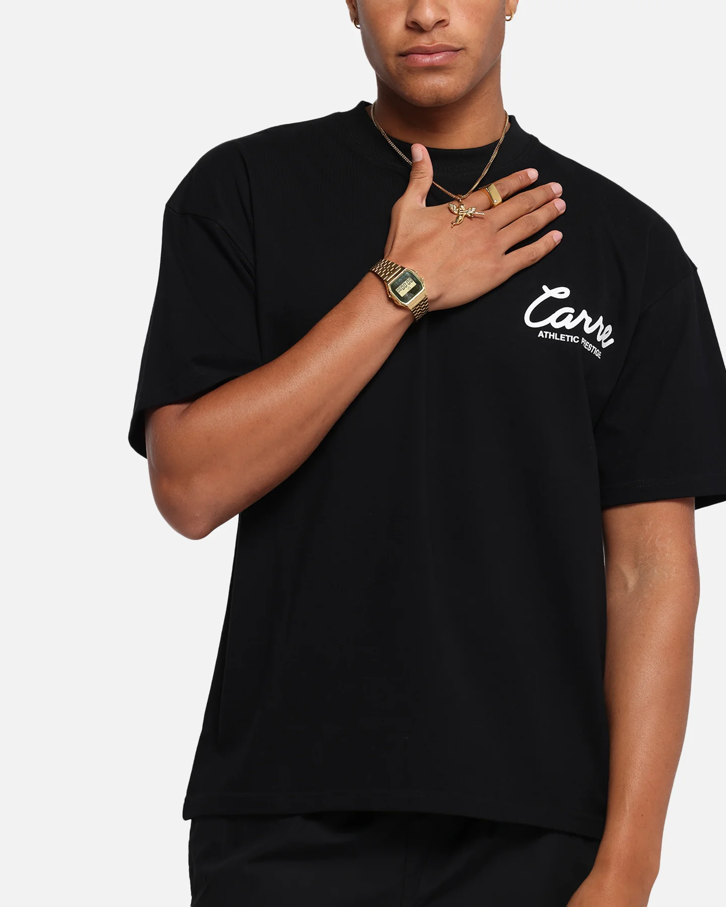 Carre Prestige Script T-Shirt Black - Image 8
