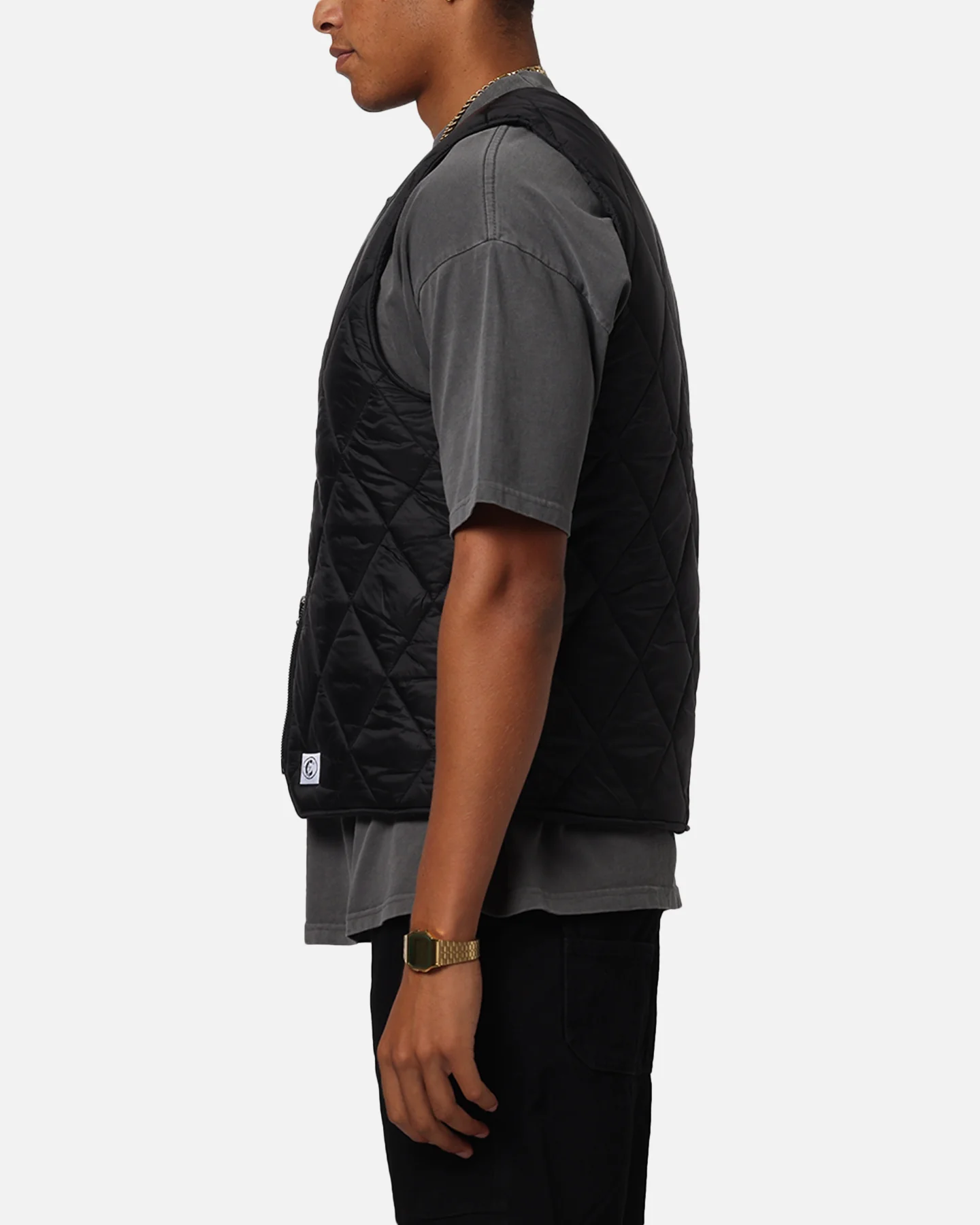 Carre Quilted Vest Black - Image 5