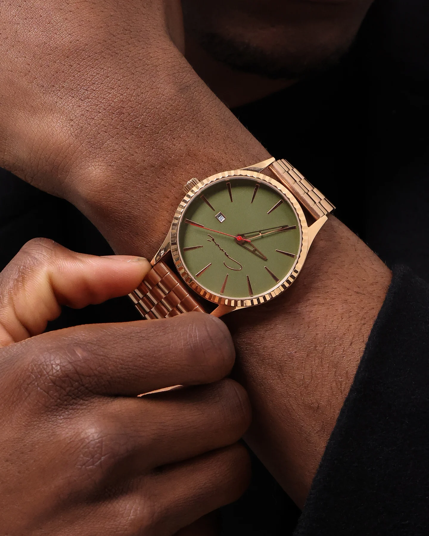 Carré Remy Watch Rose Gold/Green - Image 2