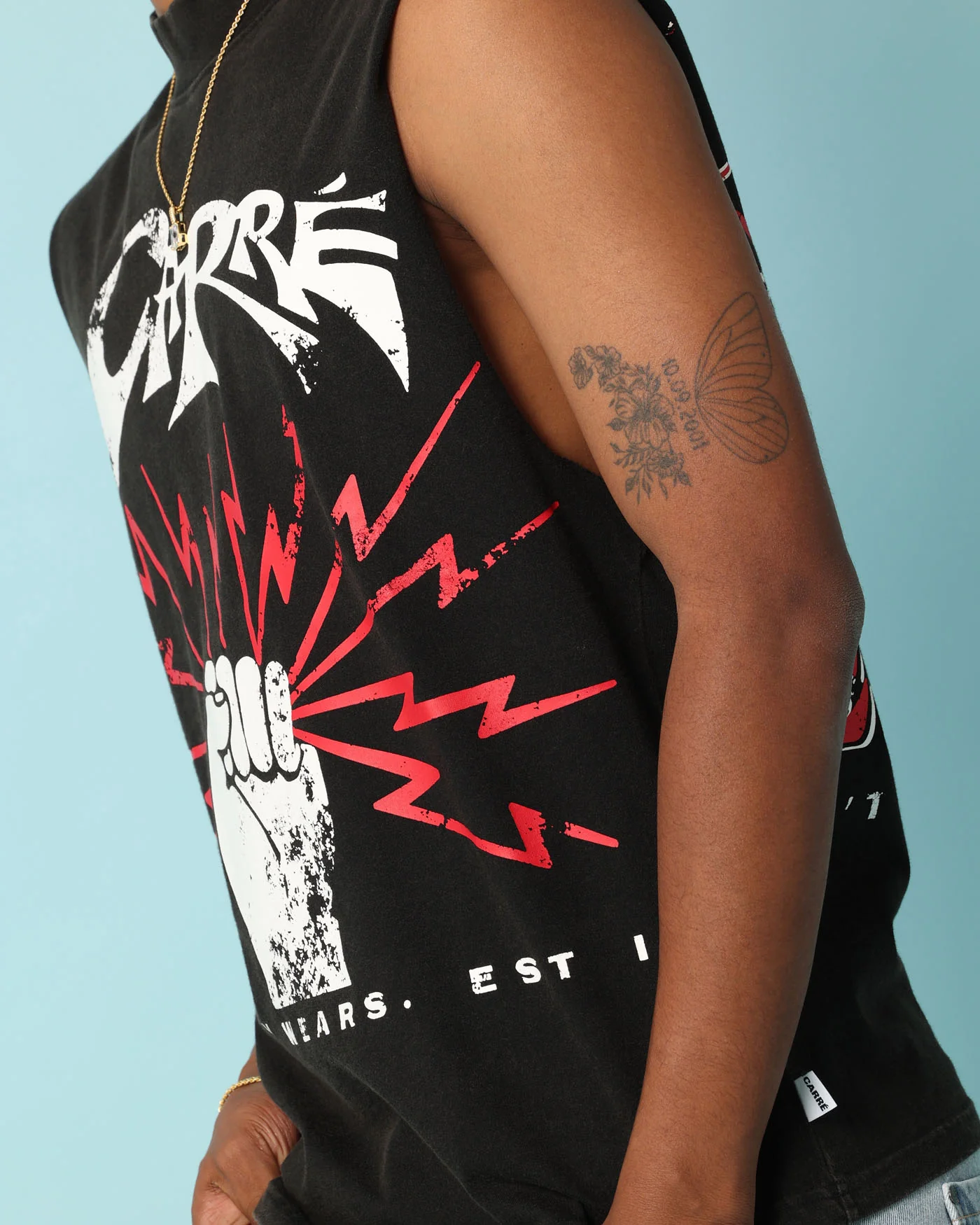 Carré Rev 13 Muscle T-Shirt Vintage Black - Image 6