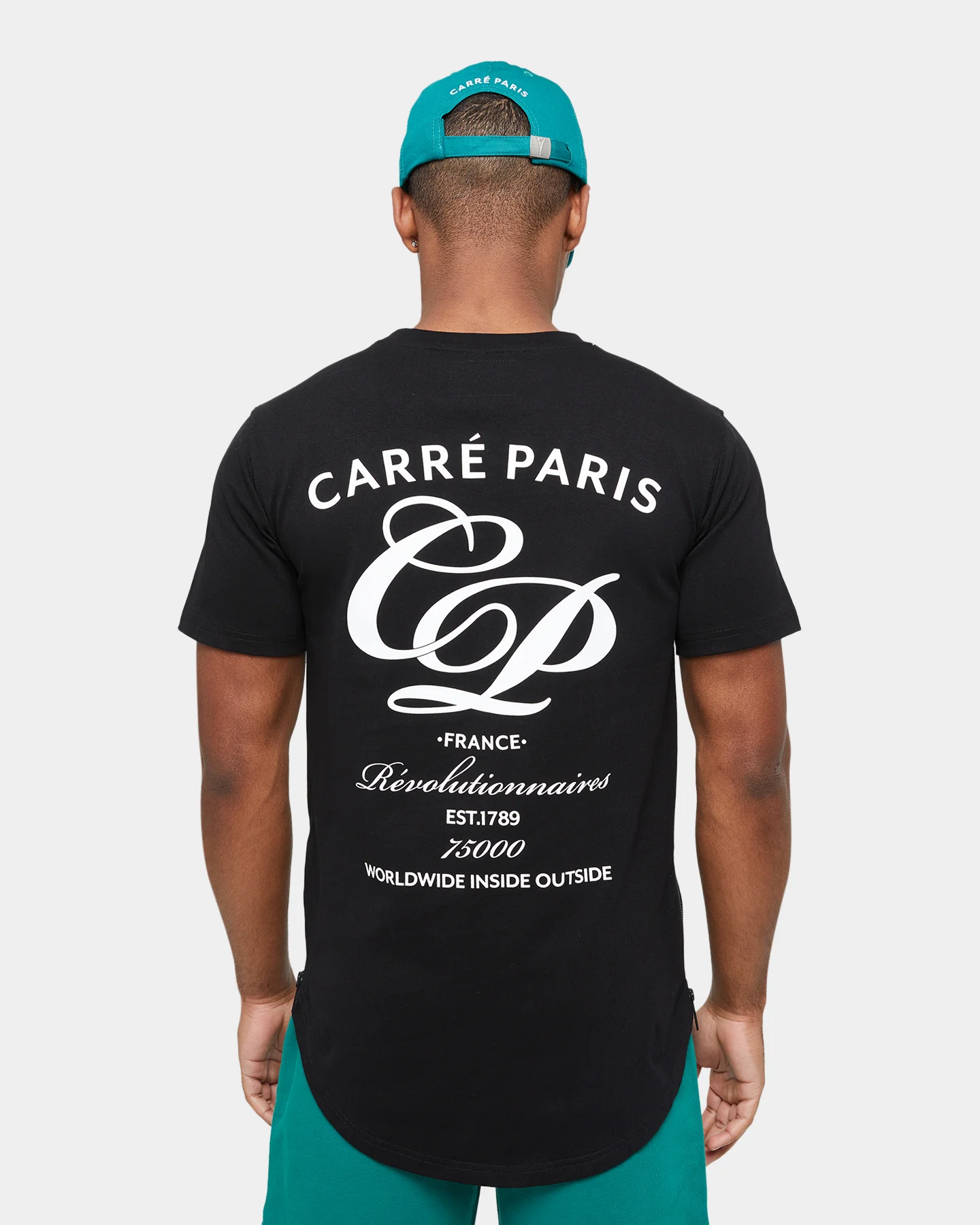Carre Revolution Zip Drop Tail T-Shirt Black - Image 5