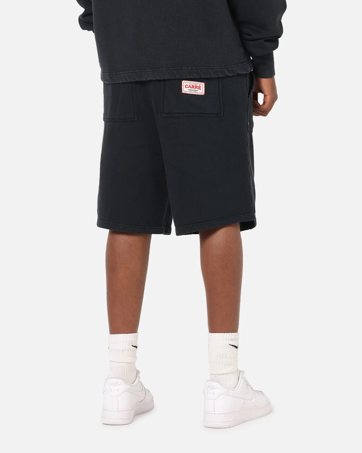 Carre Rivet Baggy Sweat Shorts Charcoal - Image 6