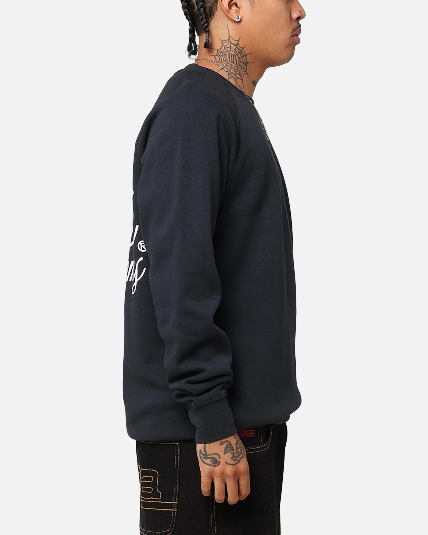 Carre Serif Crewneck Navy - Image 4