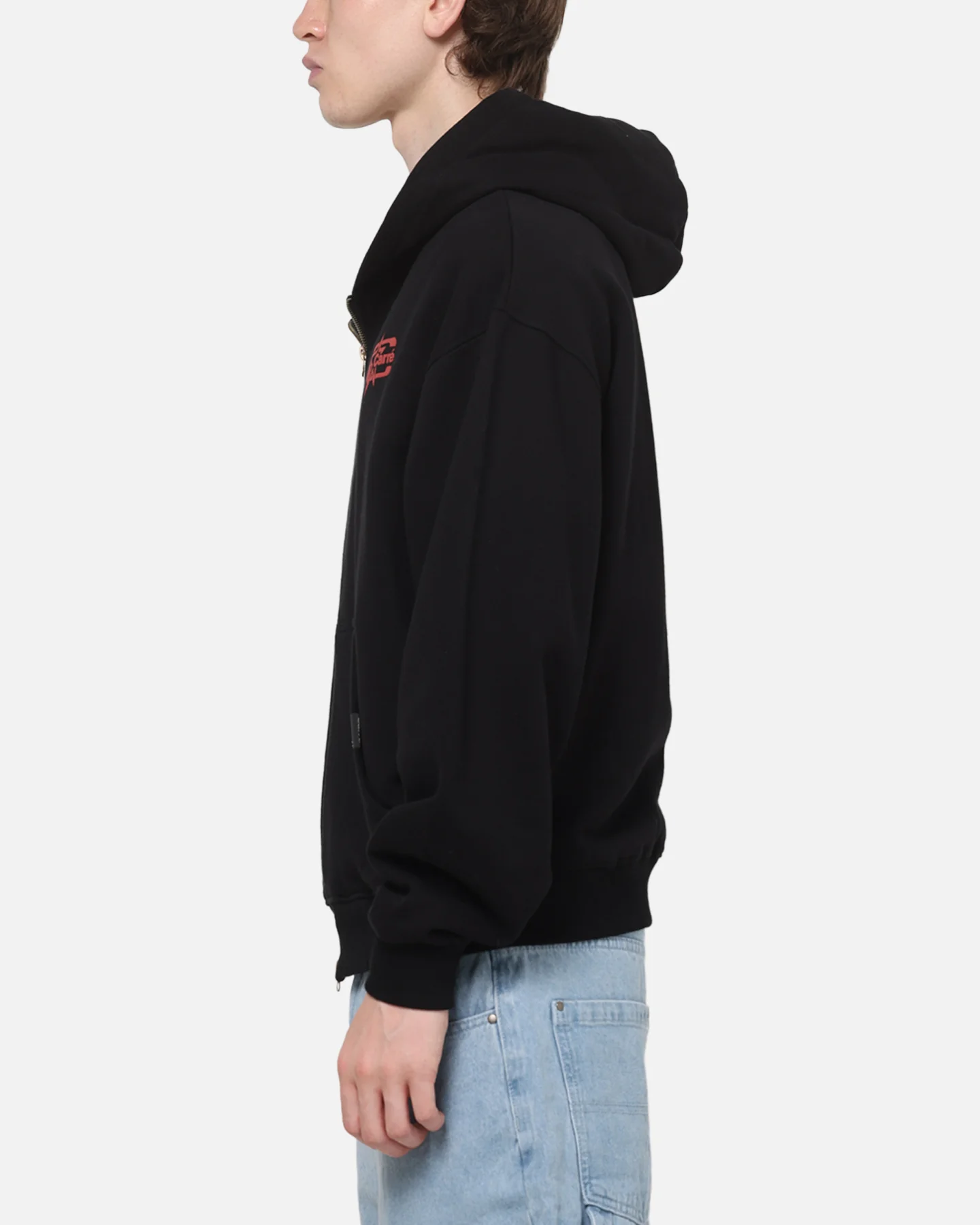Carre Signature Zip Hoodie Black - Image 5