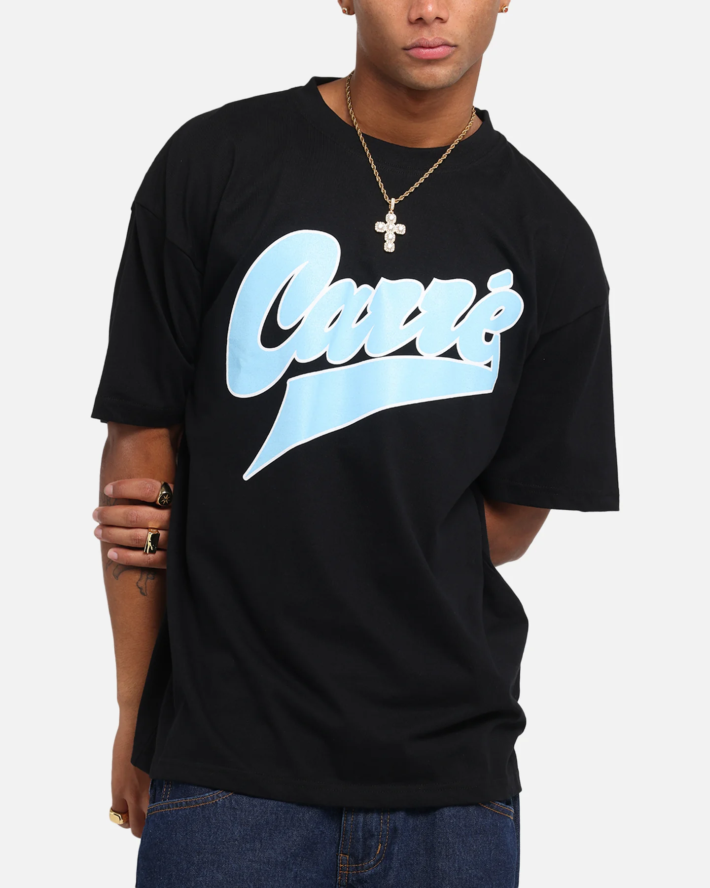 Carre Slugger Script T-Shirt Black - Image 6
