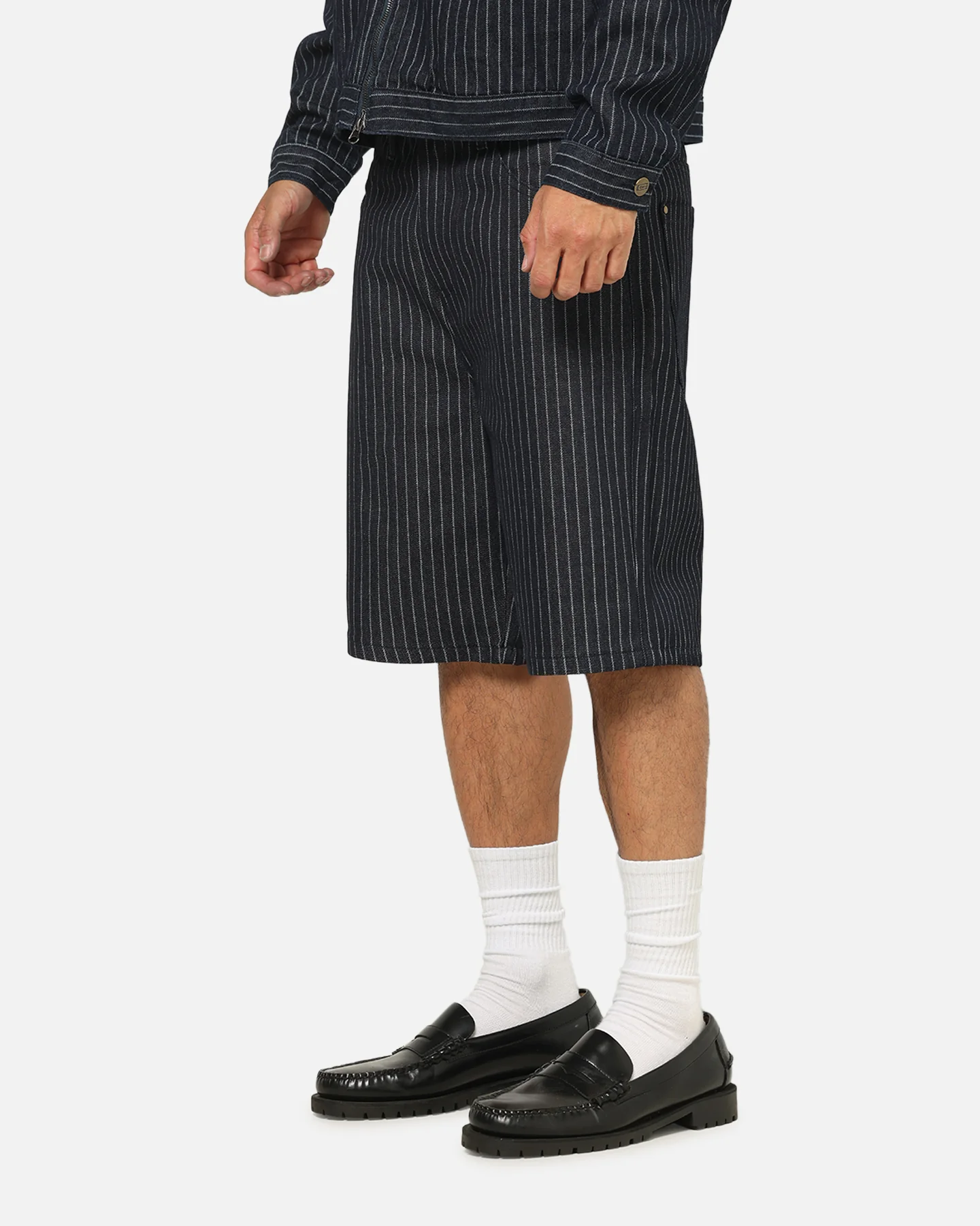 Carre Solace Baggy Jorts Navy Pinstripe - Image 5