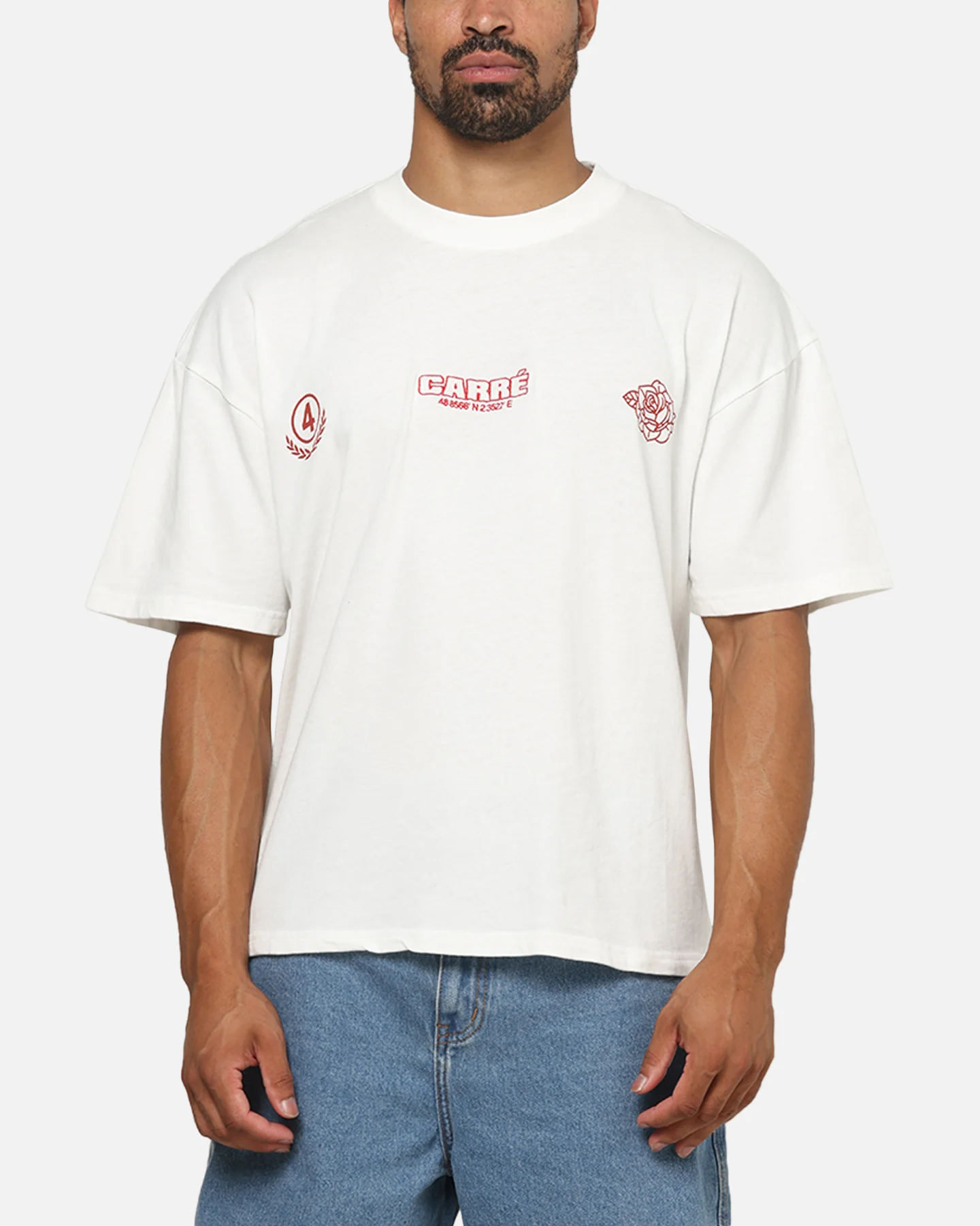 Carre Stacked Logo T-Shirt Off White - Image 2