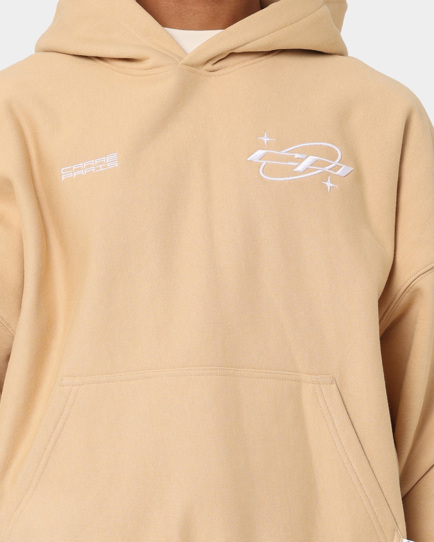 Carré Star Sign Oversized Hoodie Dark Tan - Image 3