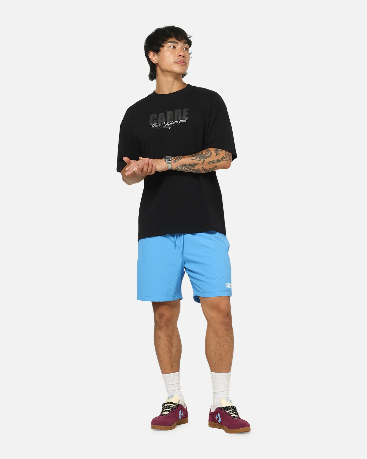 Carre Static Beach Shorts Blue - Image 2
