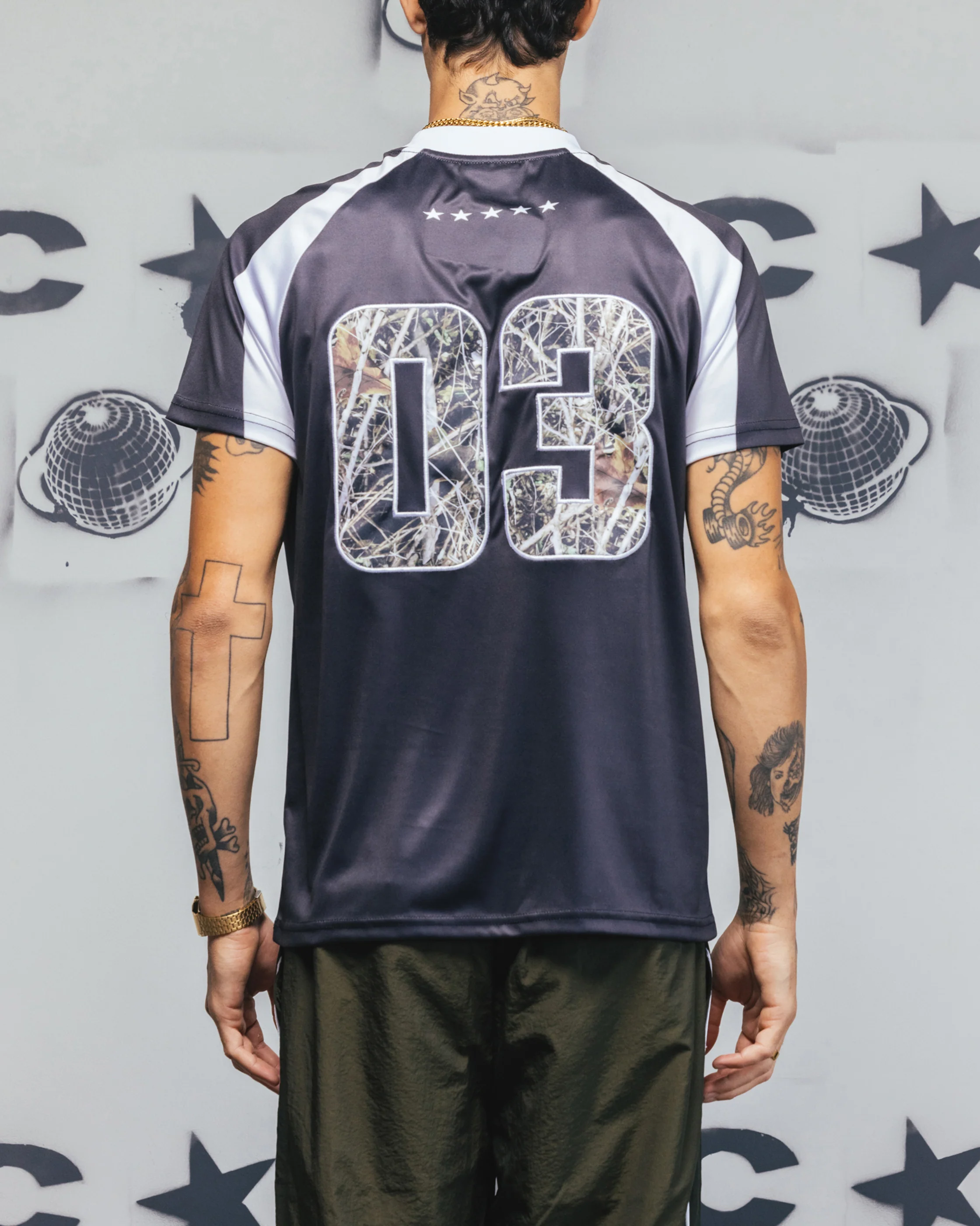 Carre Striker Jersey T-Shirt Black/White - Image 2