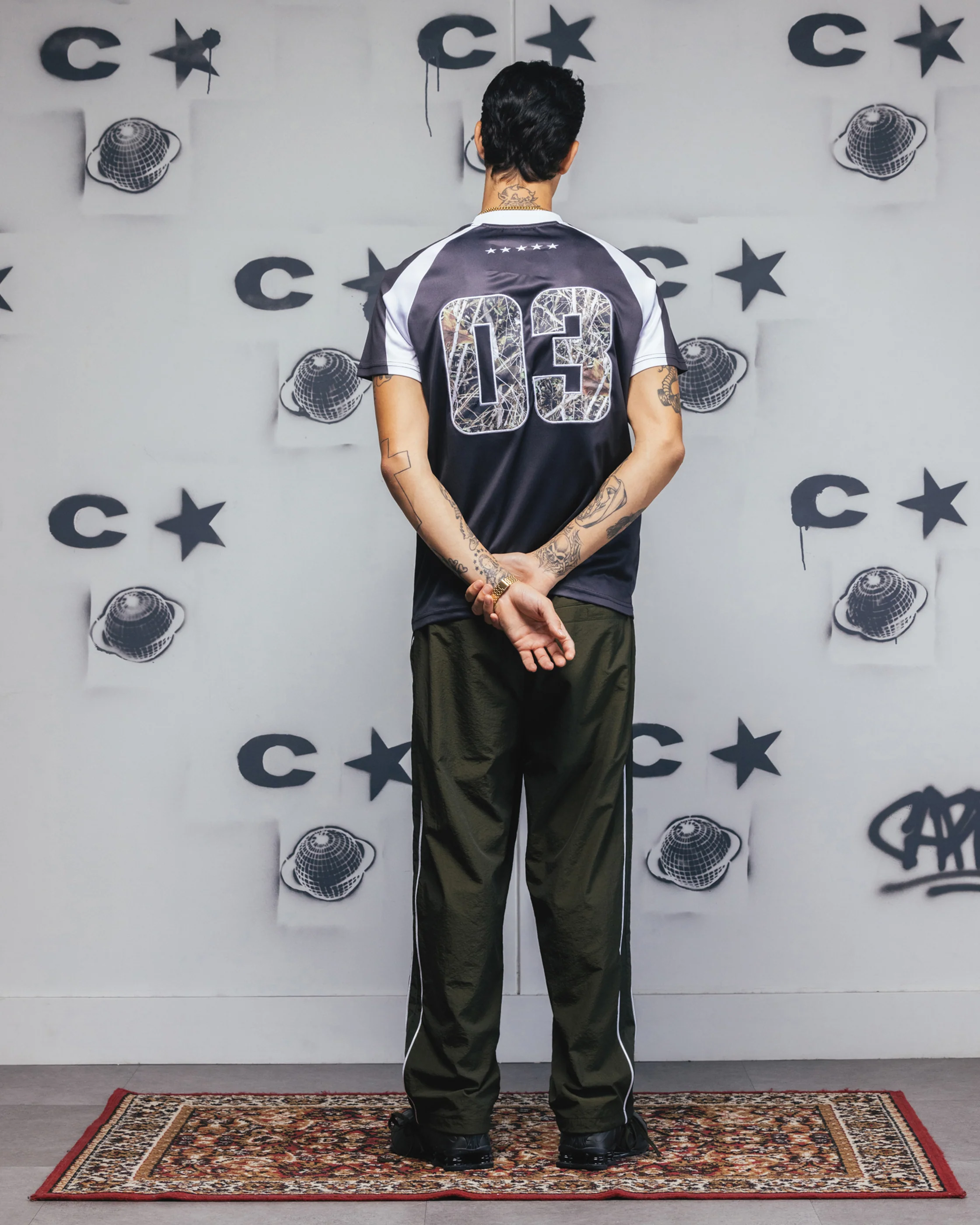 Carre Striker Jersey T-Shirt Black/White - Image 4