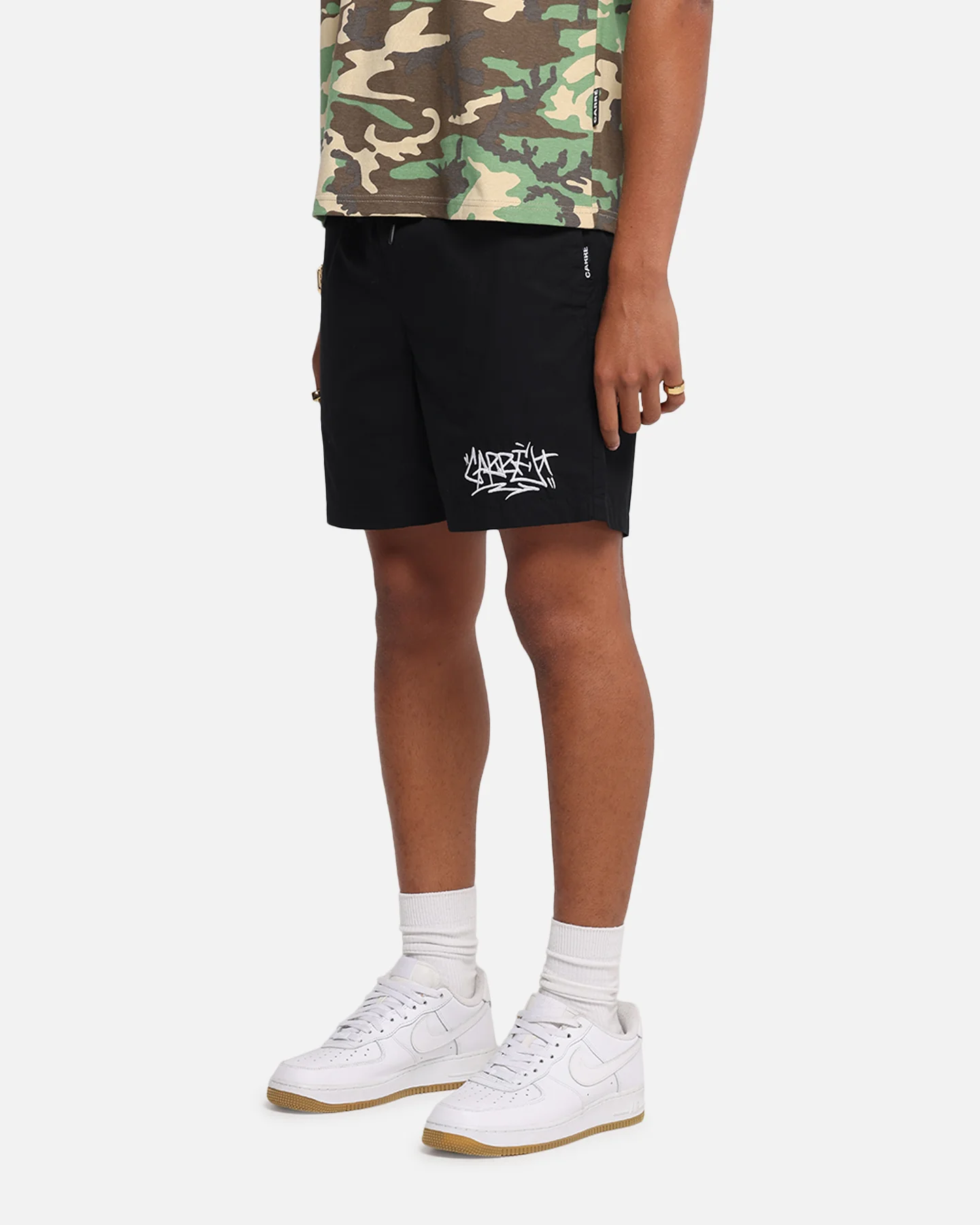 Carre Tagline Beach Shorts Black - Image 5