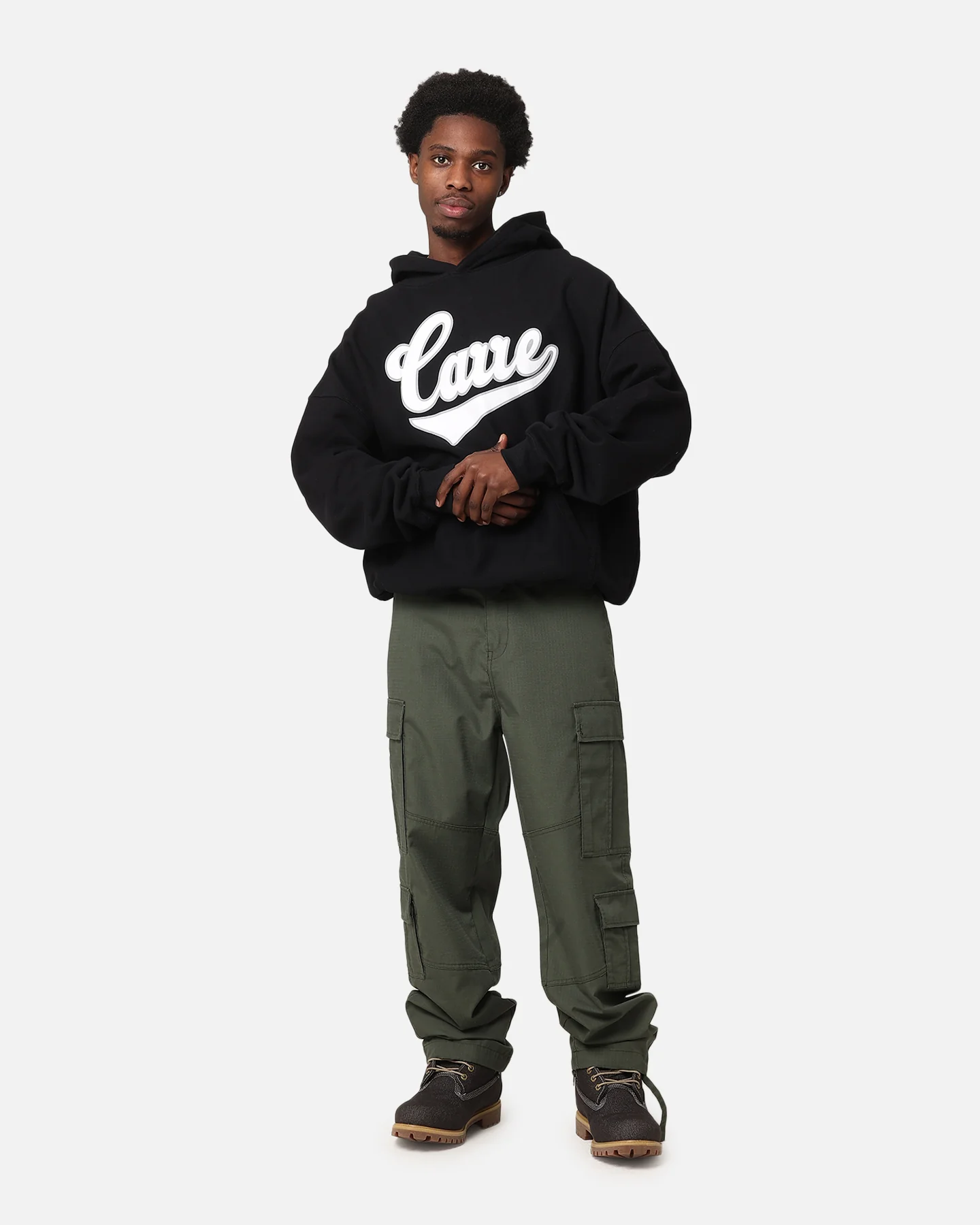 Carre Team Script Hoodie Black - Image 2