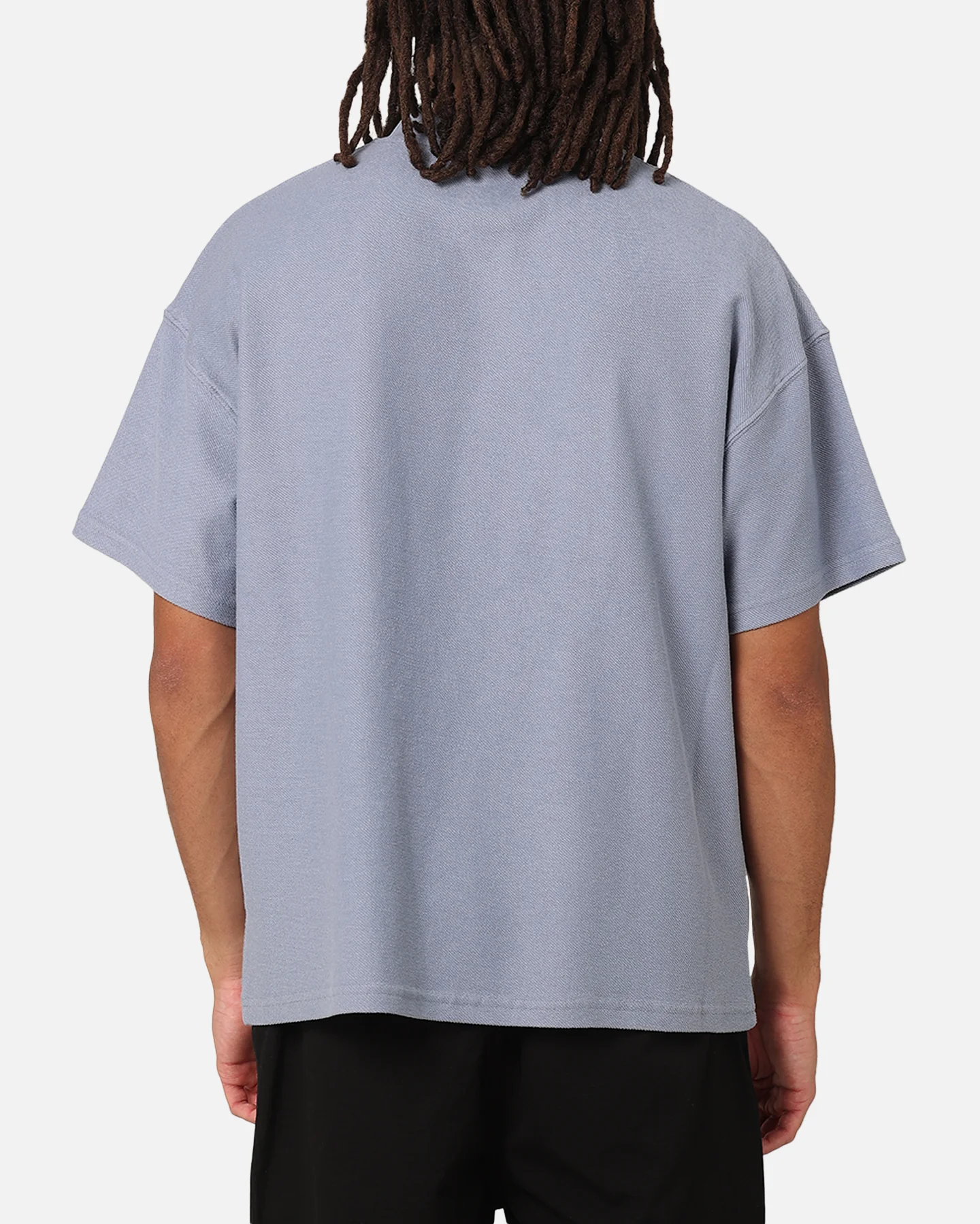 Carre Terry Oversized T-Shirt Blue - Image 3