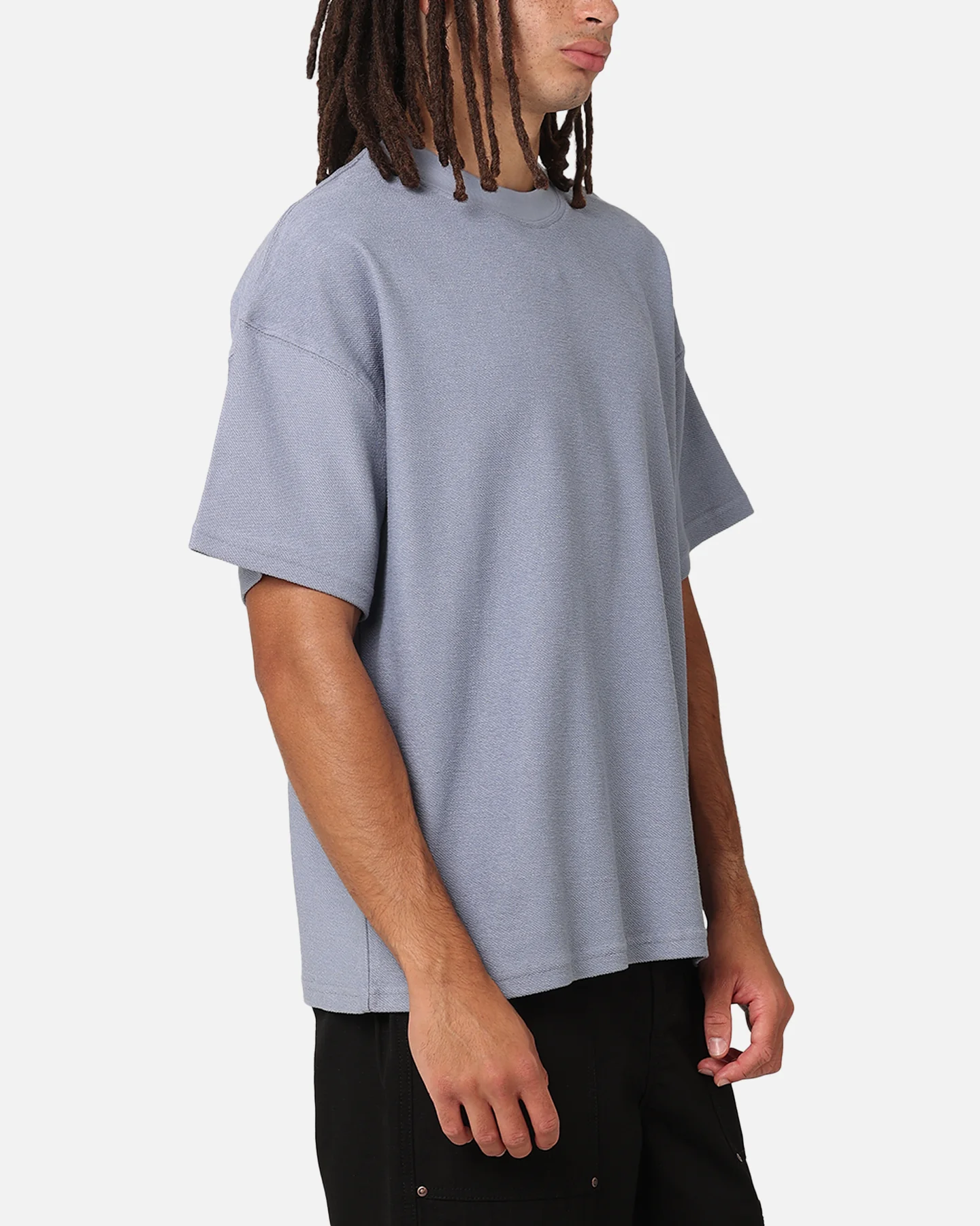 Carre Terry Oversized T-Shirt Blue - Image 4