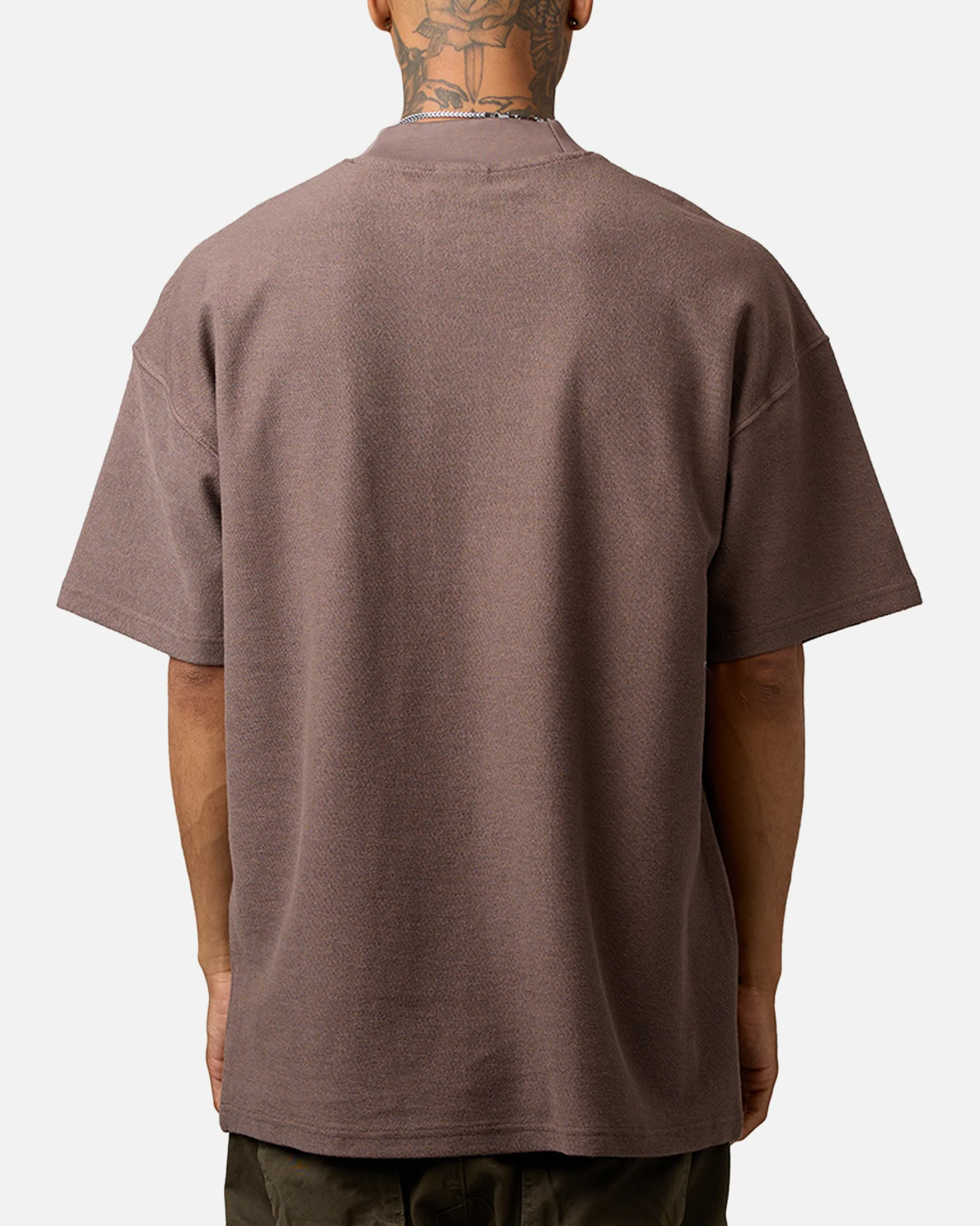 Carre Terry Oversized T-Shirt Brown - Image 2