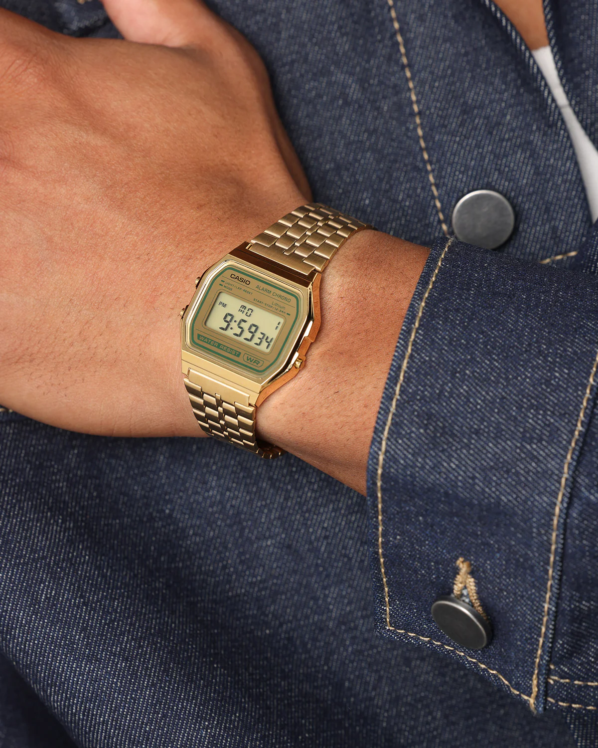 Casio A158WEGV-9ADF Watch Gold - Image 4