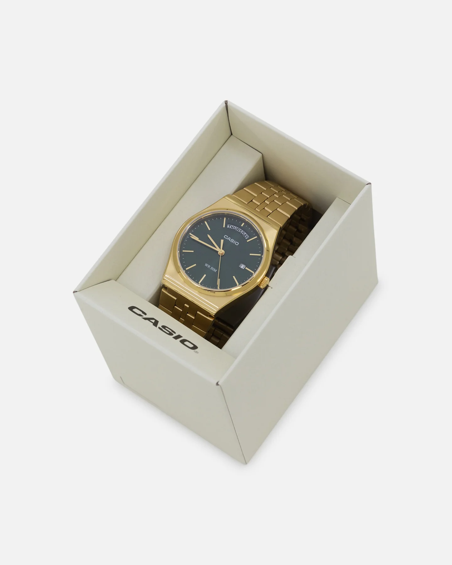 Casio MTPB146G-3A Watch Green/Gold - Image 8