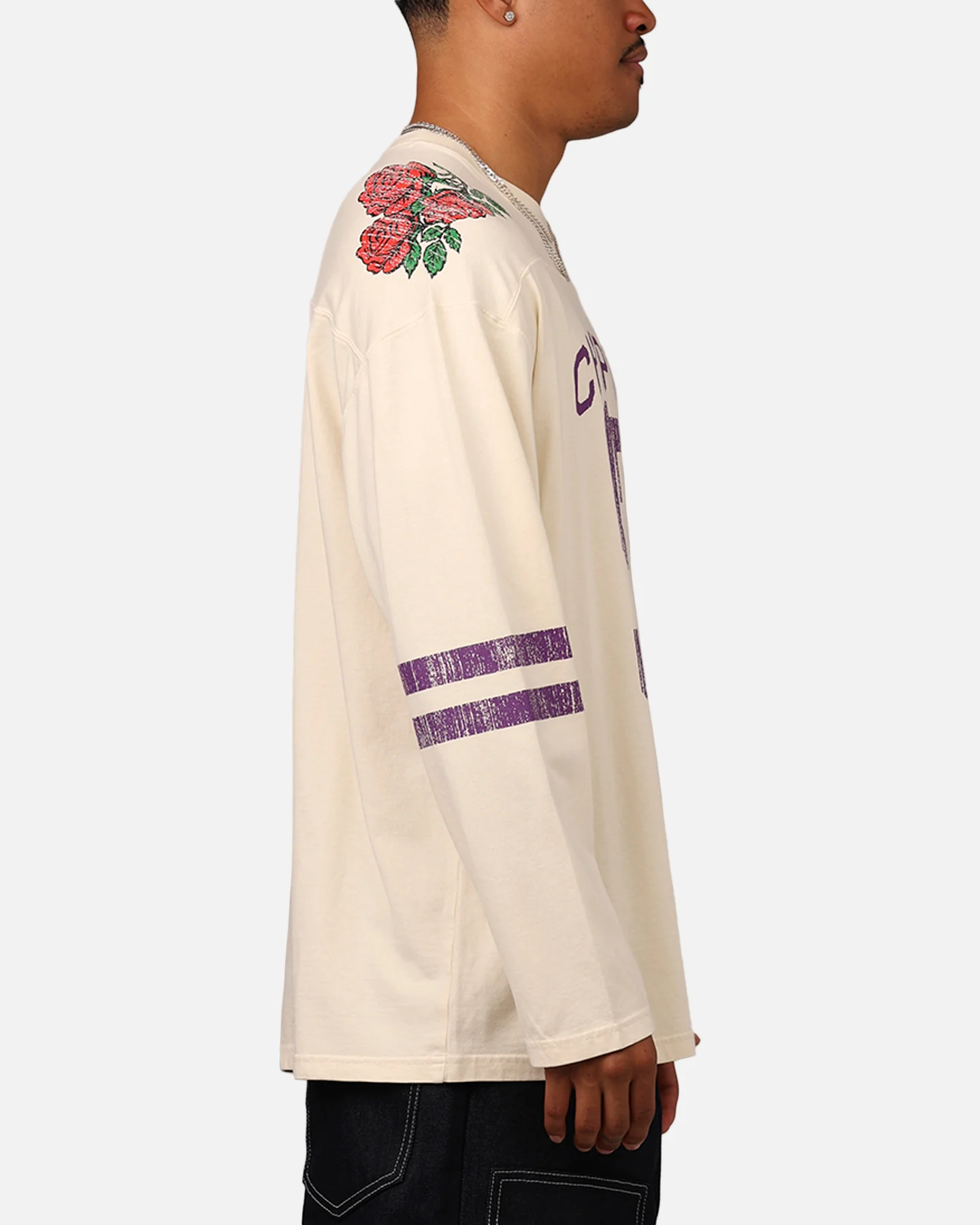 Champion 34 Half Time Long Sleeve Crewneck T-Shirt Natural - Image 4