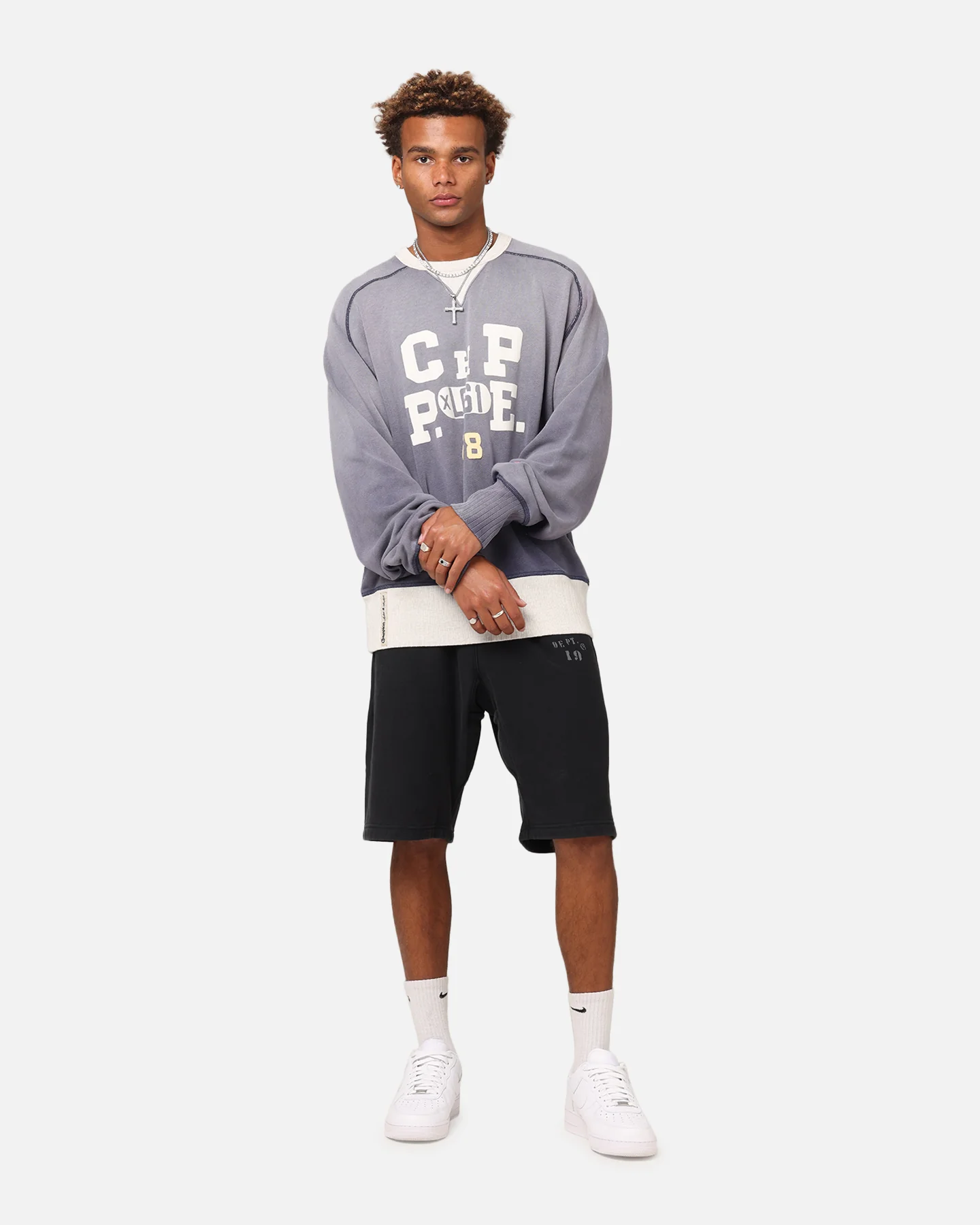 Champion 50's RW Fleece Shorts Black - Image 2