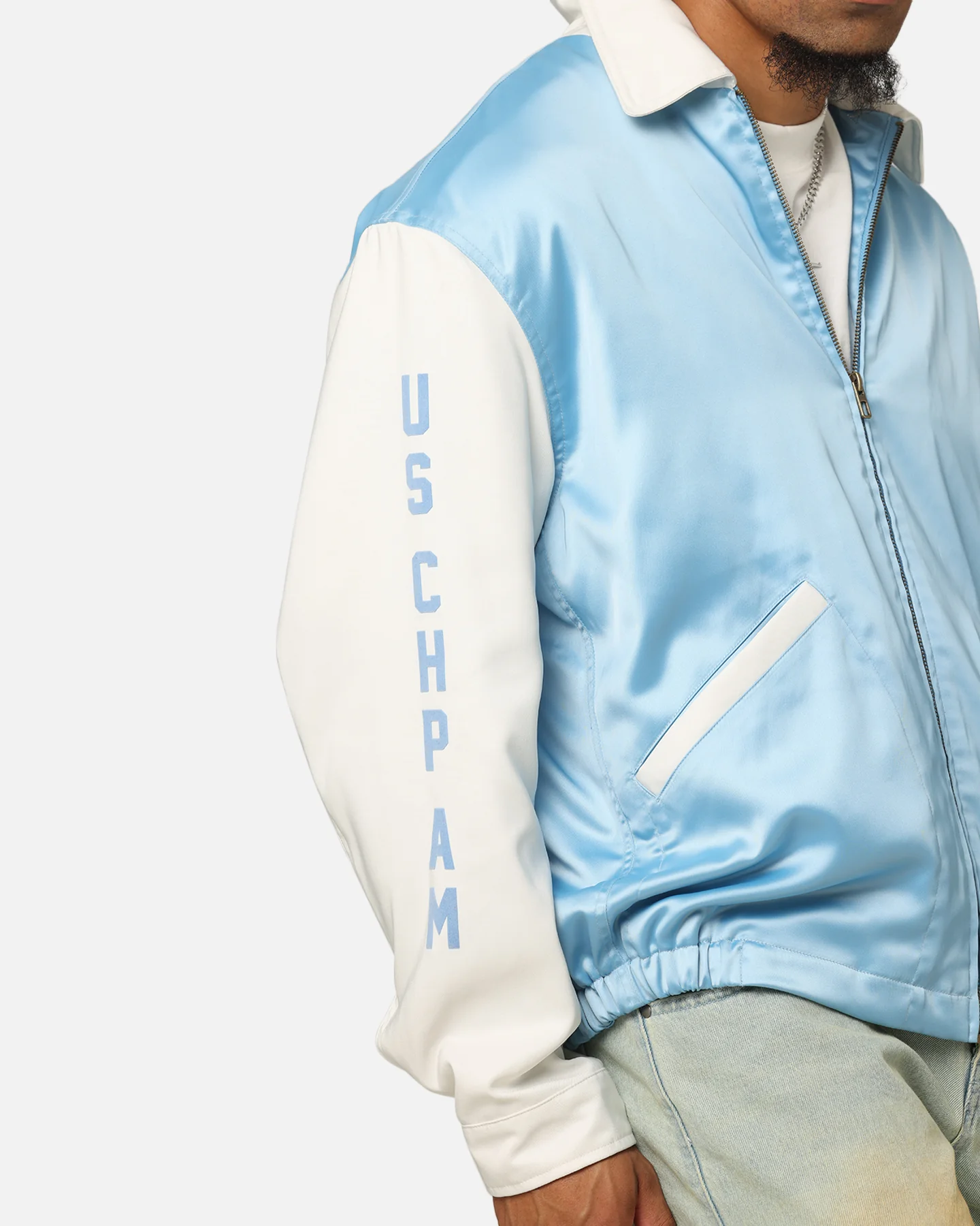 Champion 50's Team Captain Jacket Pale Blue - Image 8