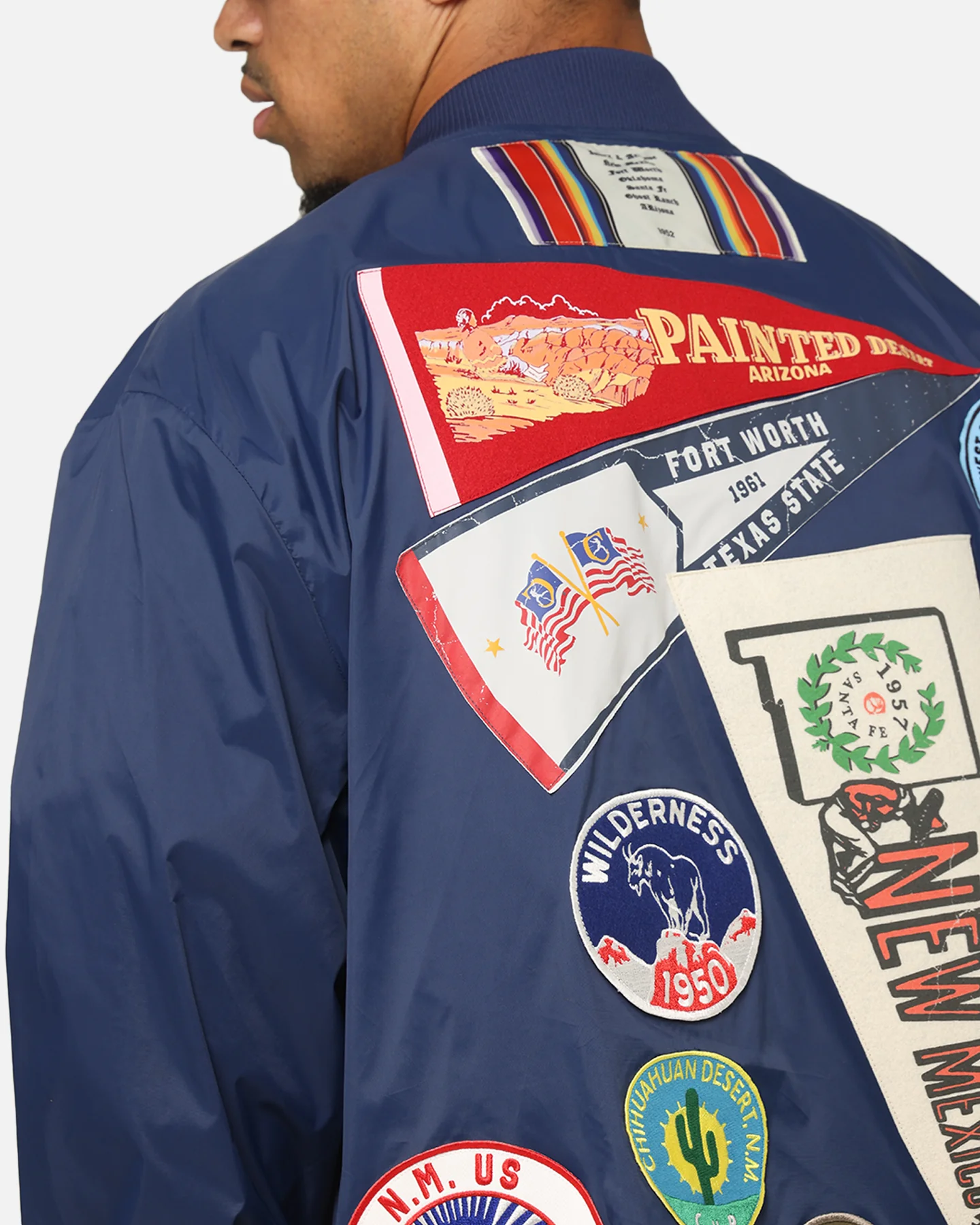 Champion 60's Souvenir Jacket Athetlic Navy Cream - Image 8