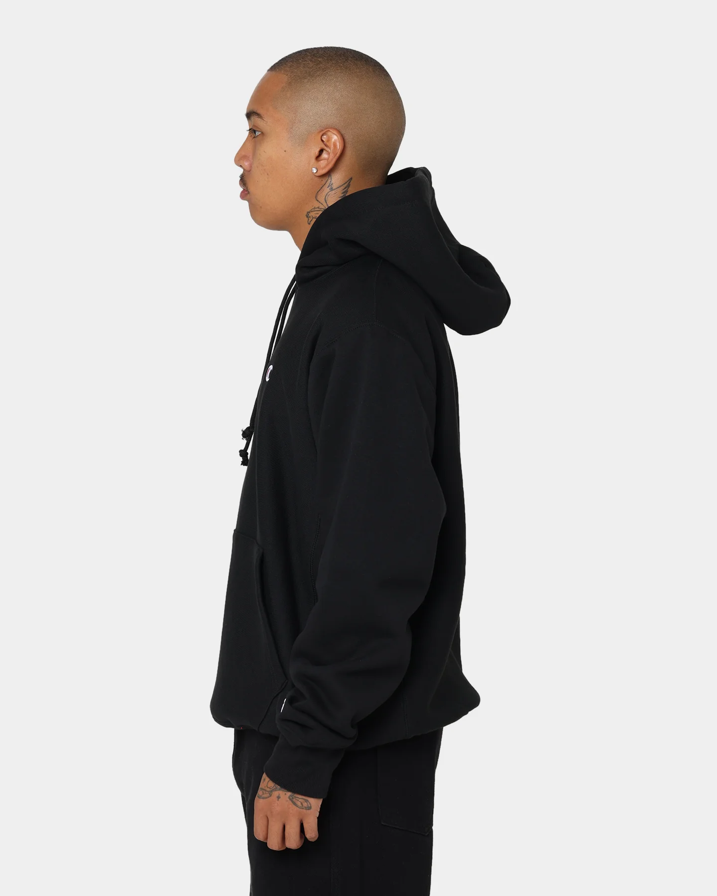 Champion Reverse Weave Hoodie Black - Image 6