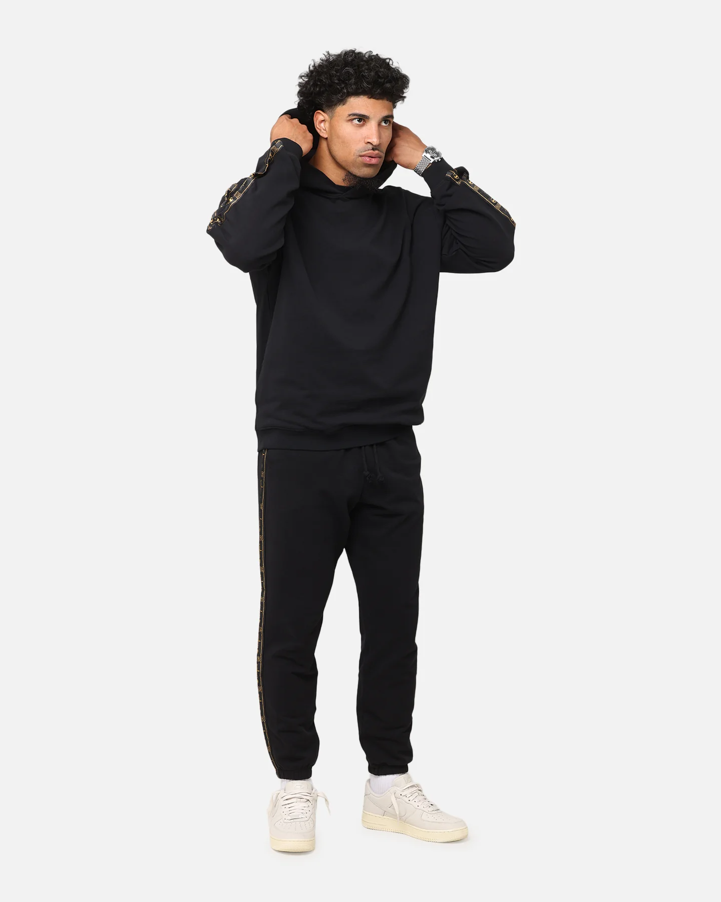 Champion Lux Taping Hoodie Black - Image 2