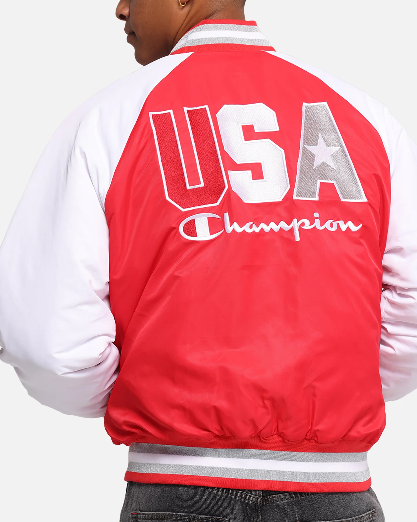 Champion Rebel USA Letterman Jacket Red Spark Csi - Image 8