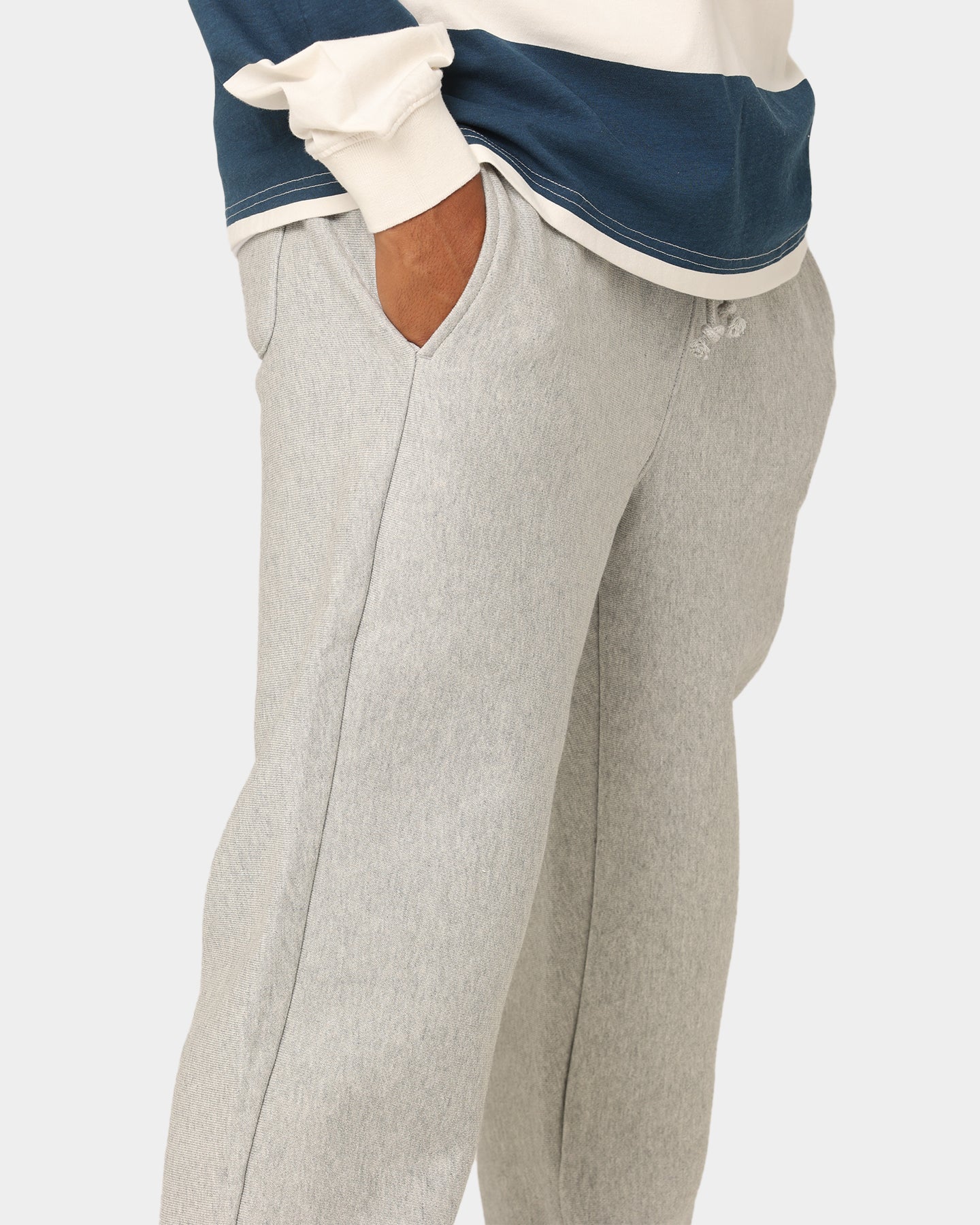 Champion Reverse Weave Cursive Logo Jogger Oxford Heather - Image 3