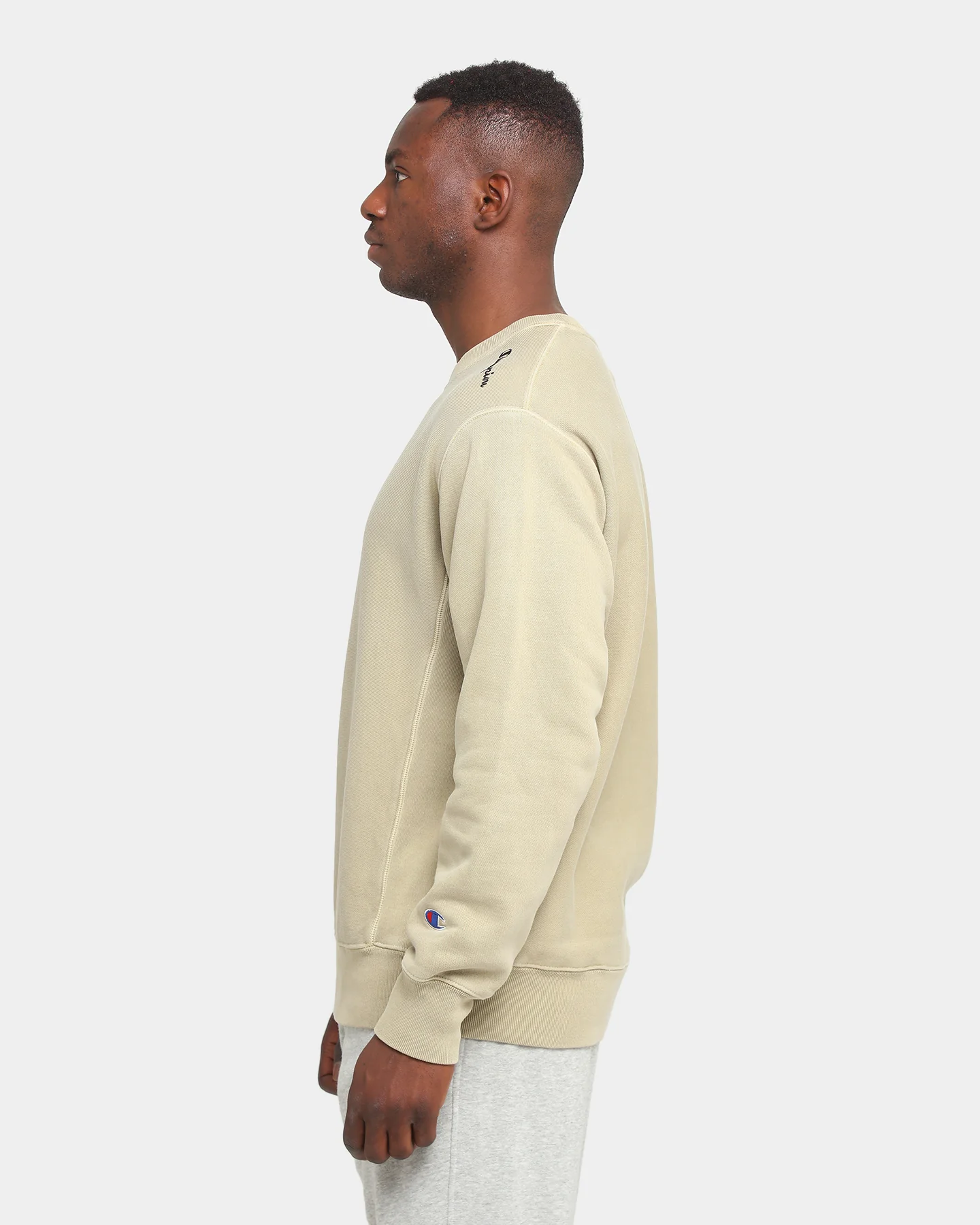 Champion Rev Weave Multi Script Crew American Khaki - Image 6