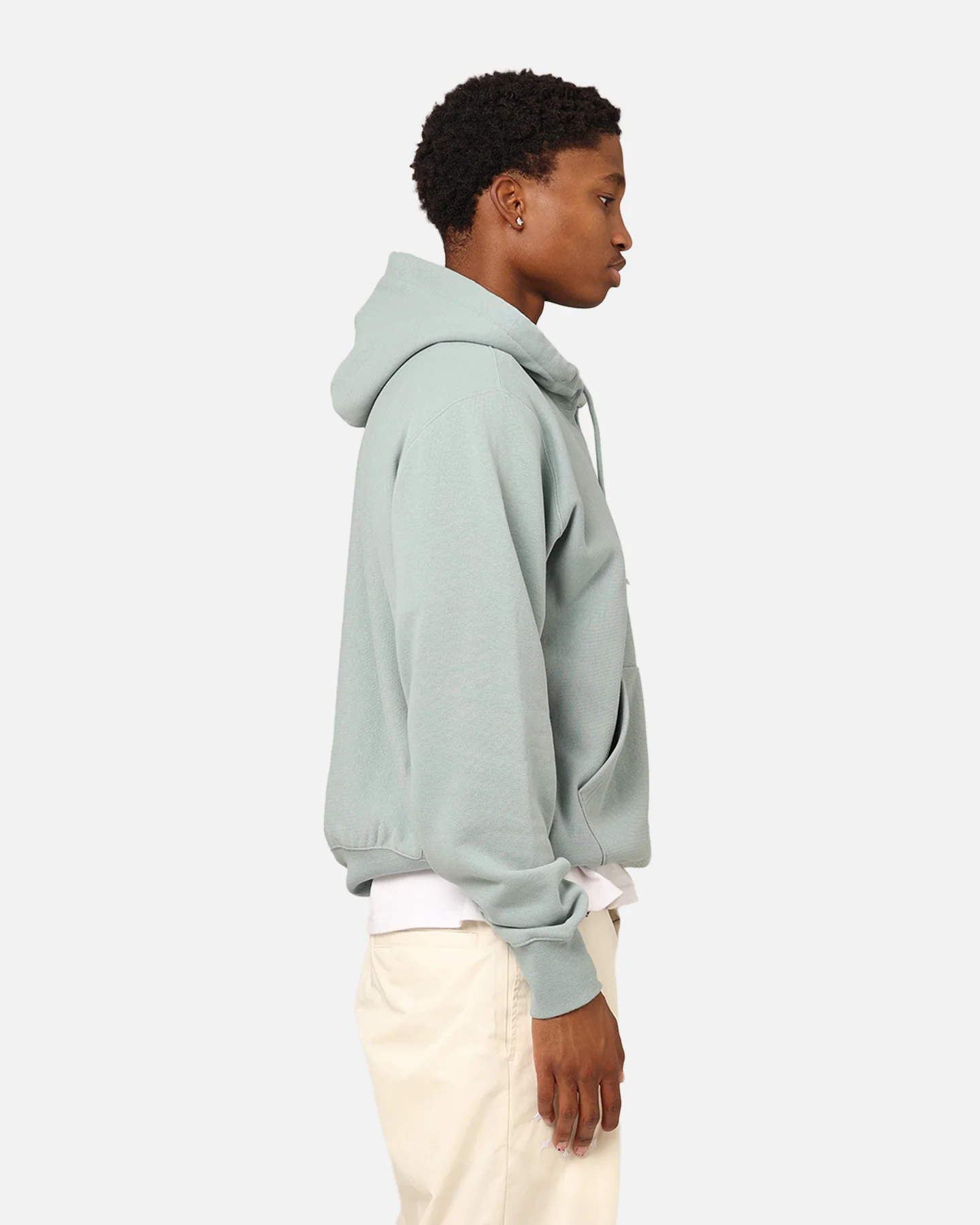 Champion Reverse Weave Terry Hoodie Sage Shimmer Green - Image 5